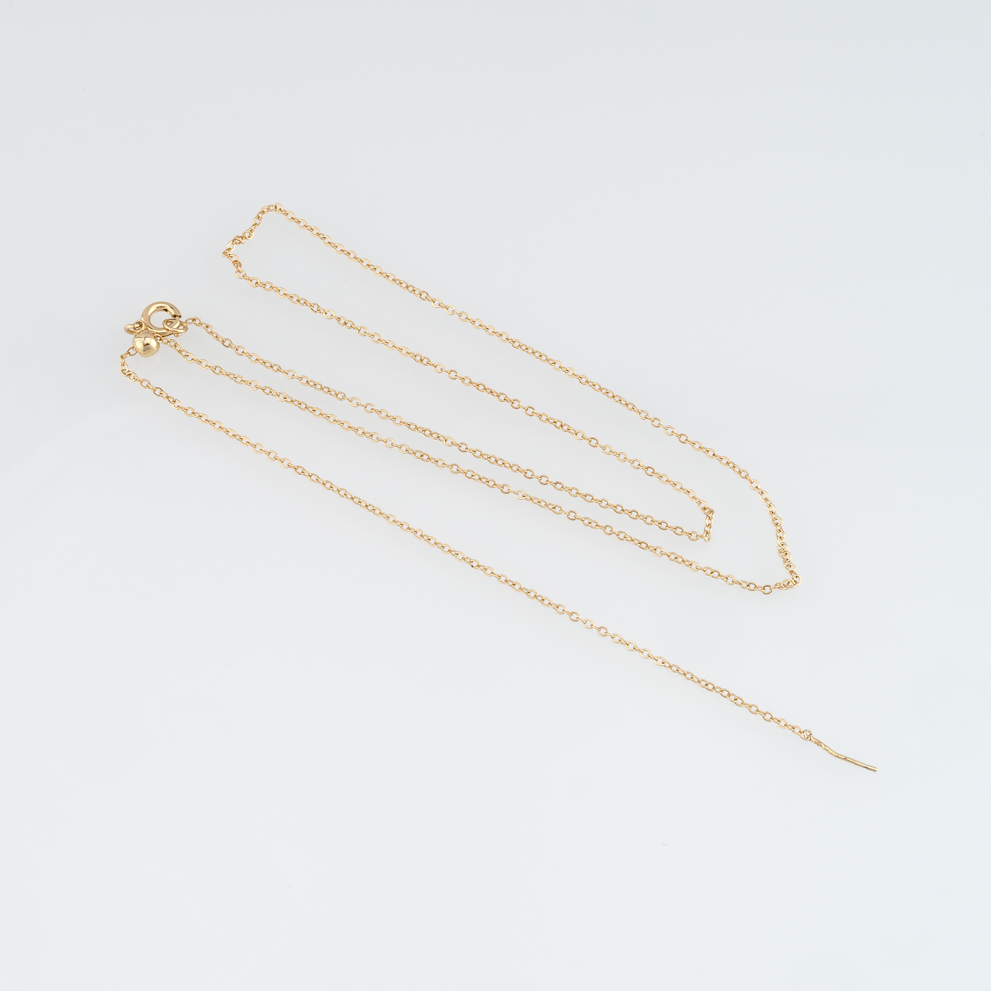 18K Gold Filled Cable Chain Necklace,Round Thin Link Chain Necklace,Cable Link Chain,Minimalist Necklace,Adjustable Necklace