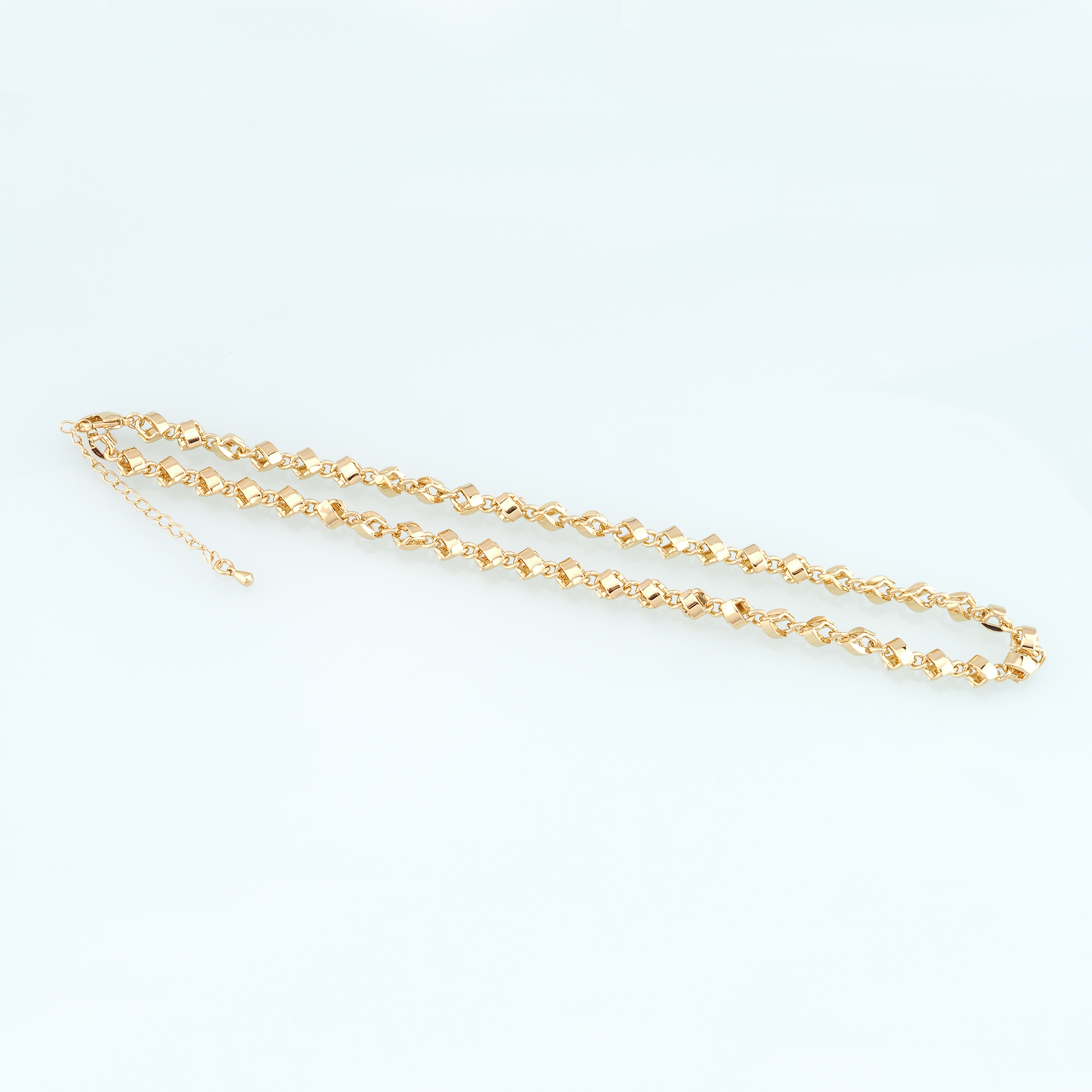 18K Gold Filled Geometric Chain Necklace,Gold Link Chain Necklace,Link Chain,Minimalist Necklace,Adjustable Necklace