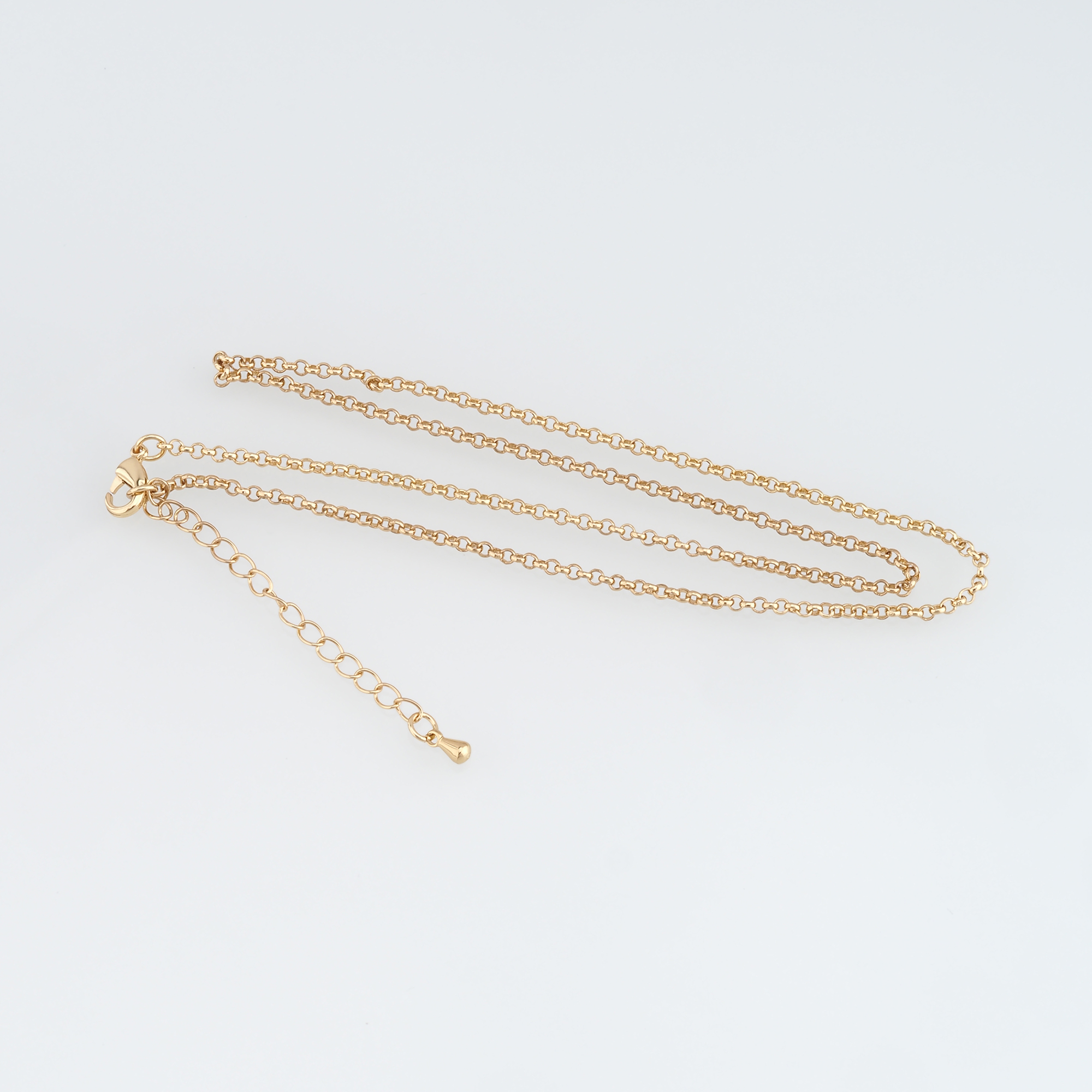 18K Gold Filled Rolo Chain Necklace,Thin Link Chain Necklace,Round Link Chain,Minimalist Necklace,Adjustable Necklace