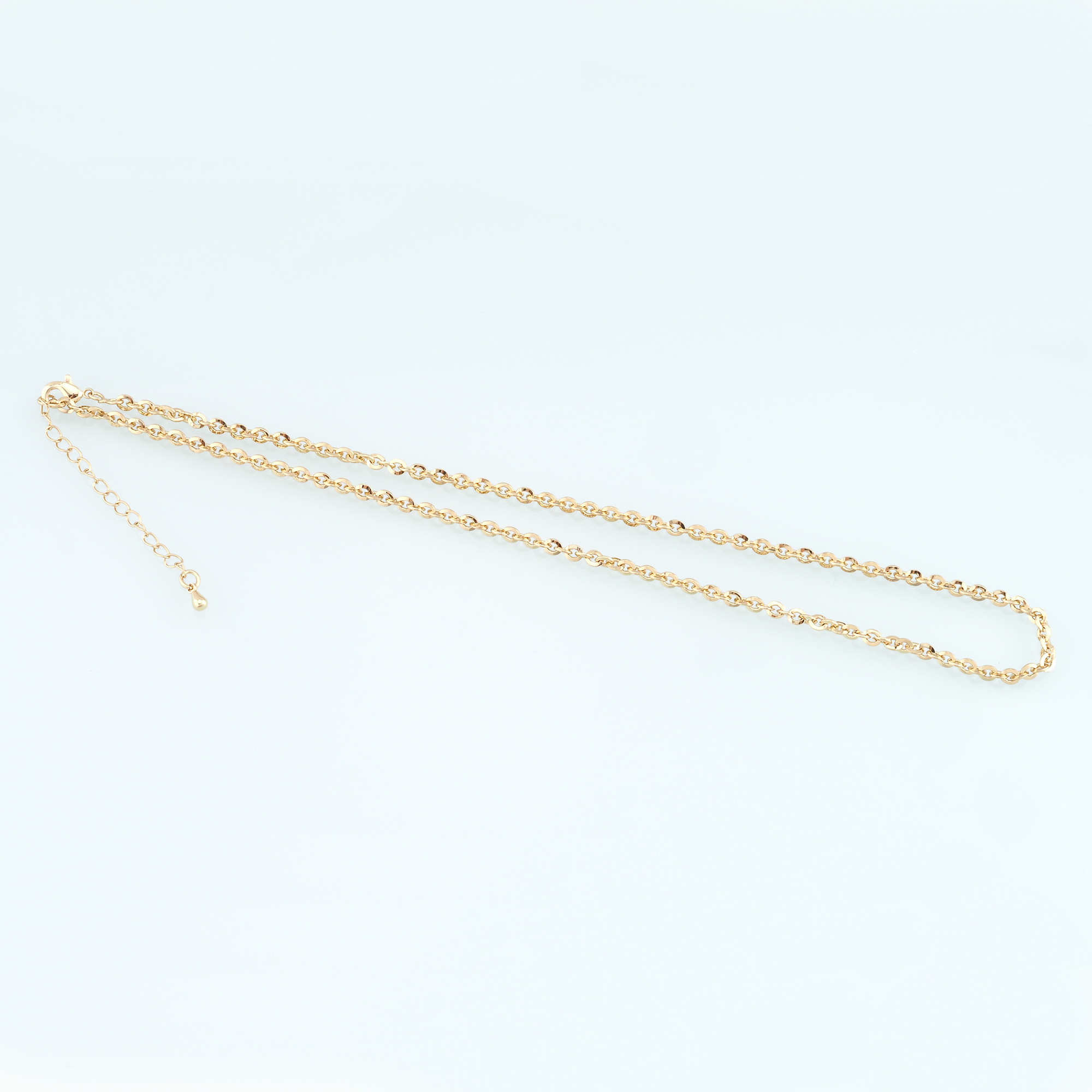 18K Gold Filled Cable Chain Necklace,Thin Link Chain Necklace,Round Link Chain,Minimalist Necklace,Adjustable Necklace