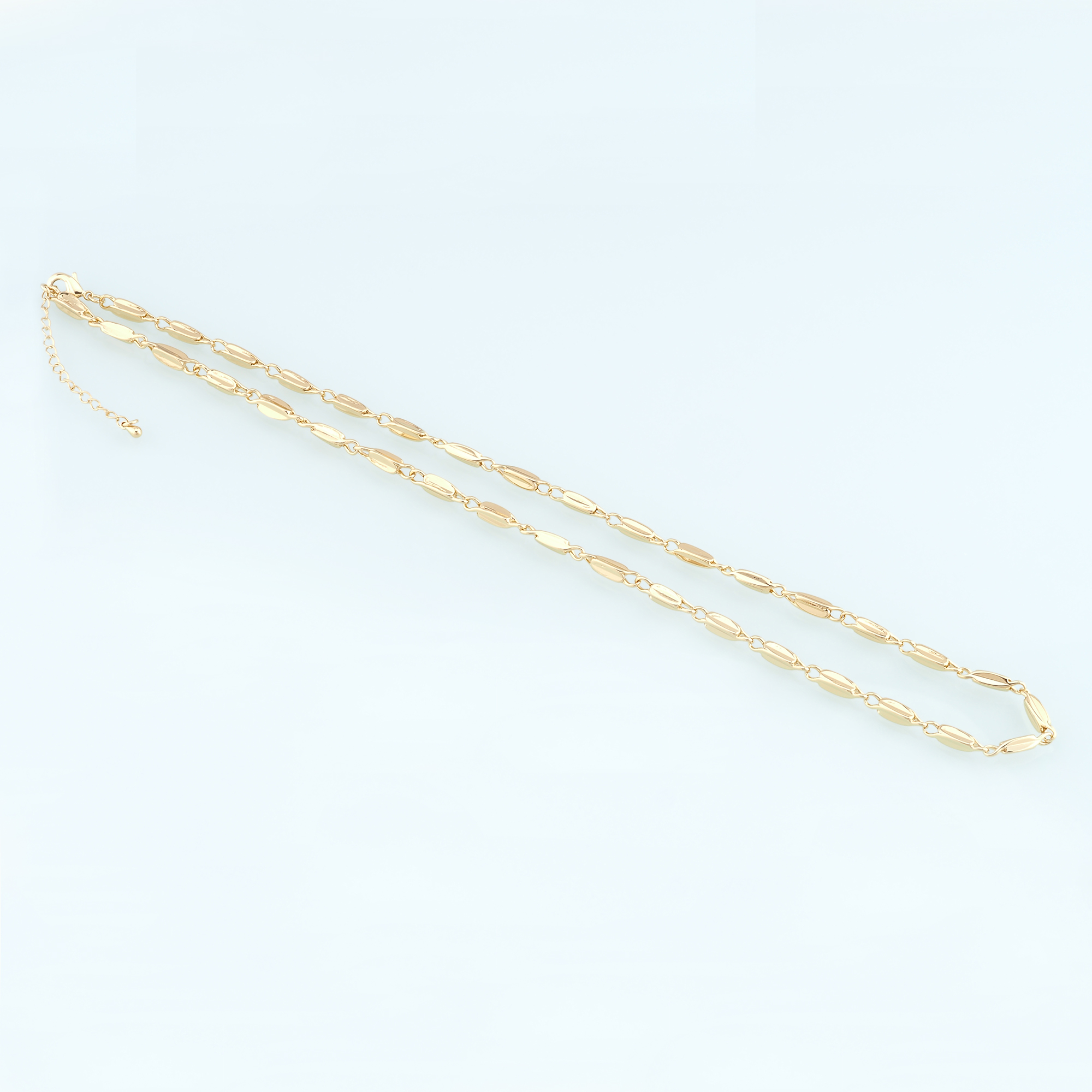 18K Gold Filled Geometric Chain Necklace,Thin Link Chain Necklace,Link Chain,Minimalist Necklace,Adjustable Necklace