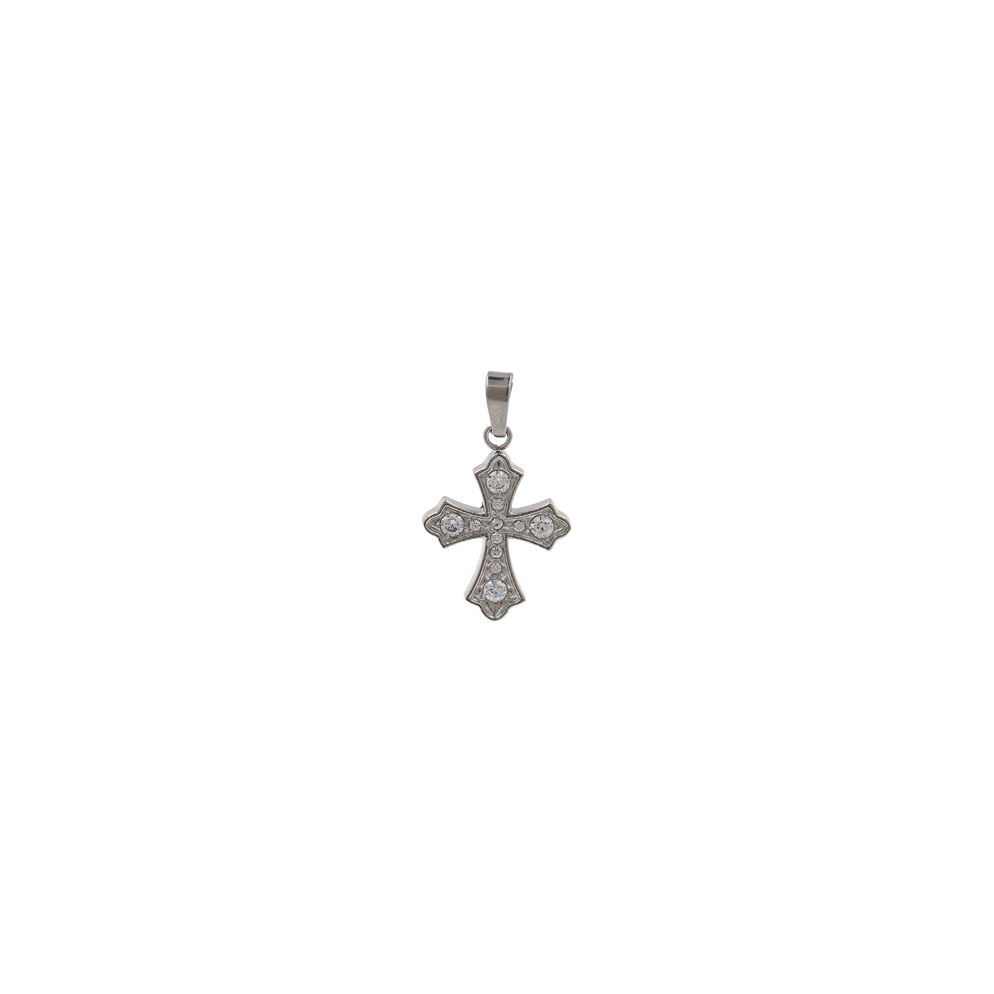 Stainless Steel Cross Pendant,CZ Micro Pave Cross Charm Charm Earrings Necklace for DIY Jewelry Making Supply