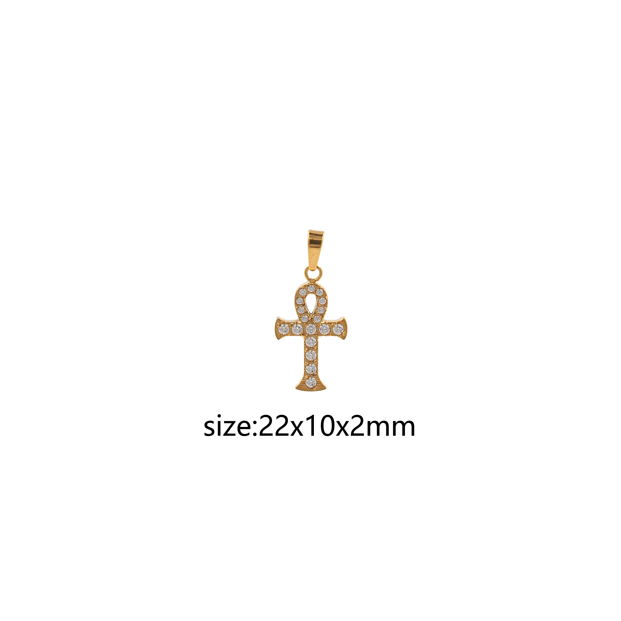 Stainless Steel Cross Pendant,CZ Micro Pave Cross Charm Charm Earrings Necklace for DIY Jewelry Making Supply