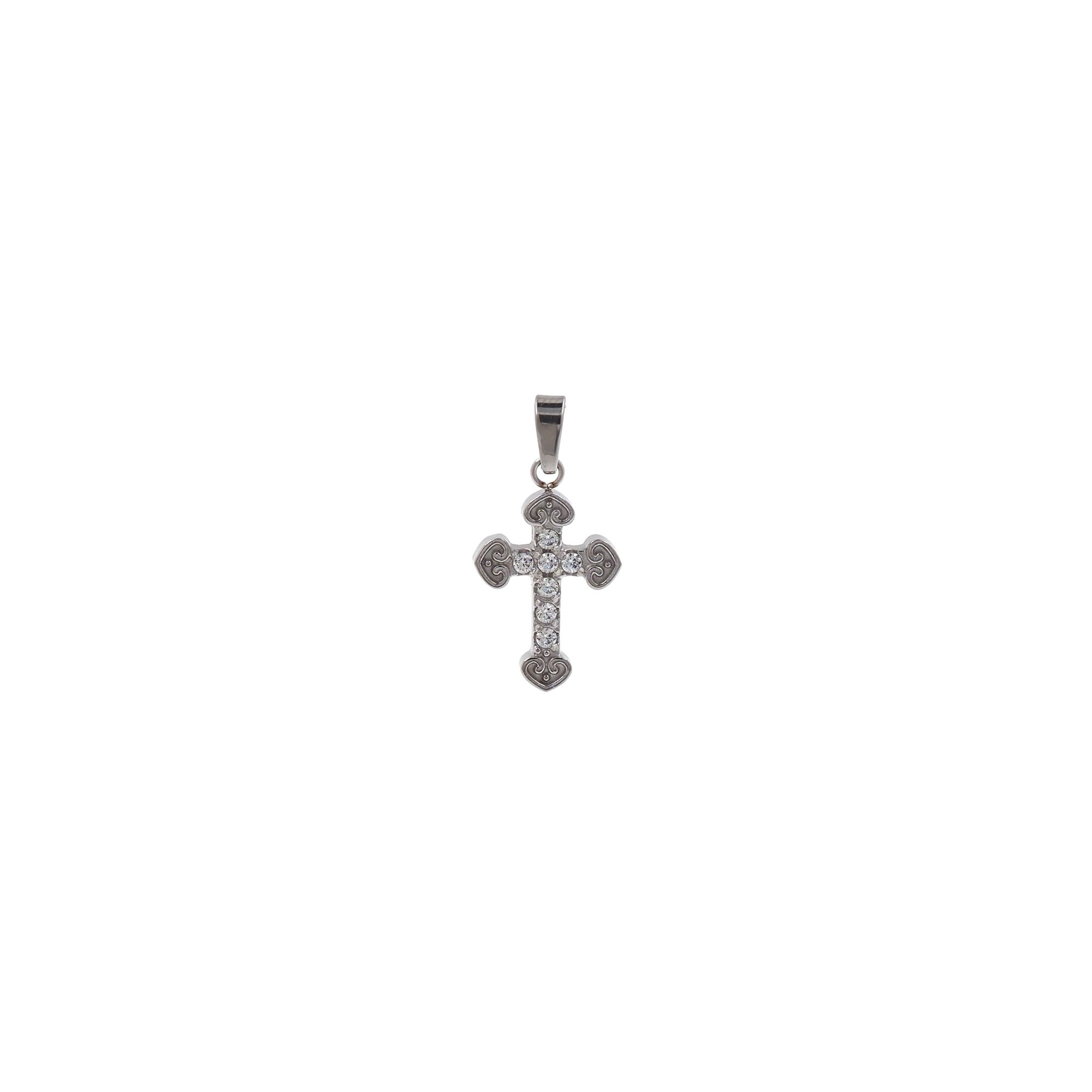 Stainless Steel Cross Pendant,CZ Micro Pave Cross Charm Charm Earrings Necklace for DIY Jewelry Making Supply