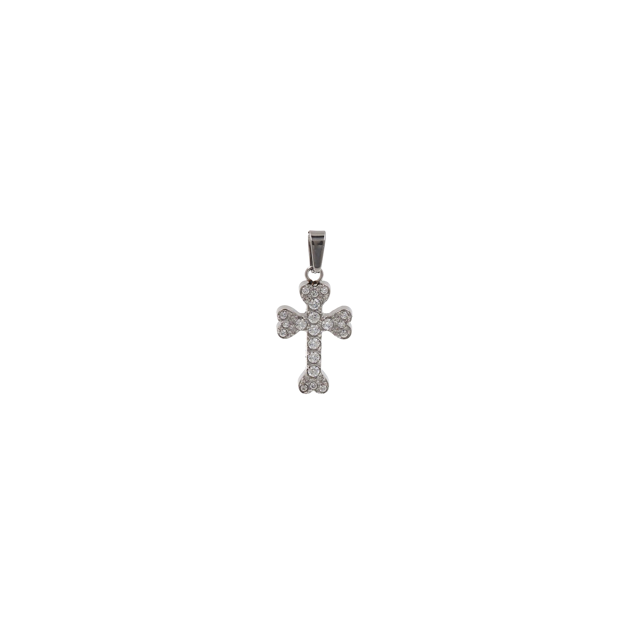 Stainless Steel Cross Pendant,CZ Micro Pave Religious Charm Charm Earrings Necklace for DIY Jewelry Making Supply