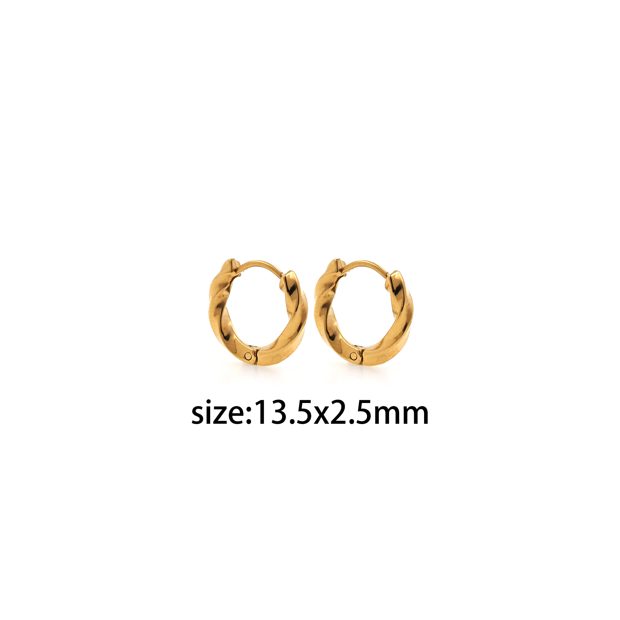 Stainless Steel Twist Hoop Earrings,Everyday Earrings,Dainty Earrings,Gold Hoops Huggie,Minimalist Earrings
