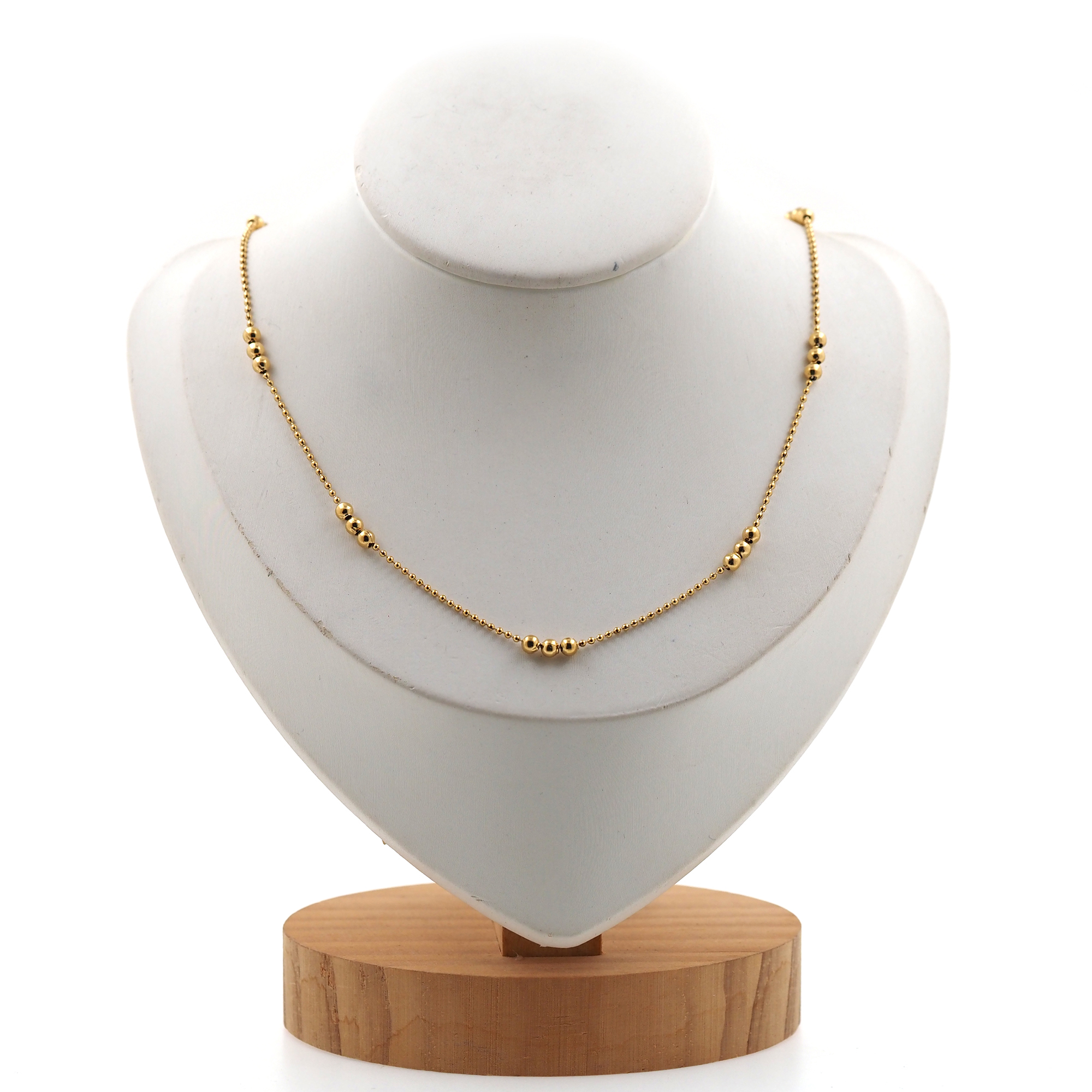 Stainless Steel Ball Chain Necklace,Thin Link Chain Necklace,Beaded Necklace,Minimalist Necklace,Adjustable Necklace