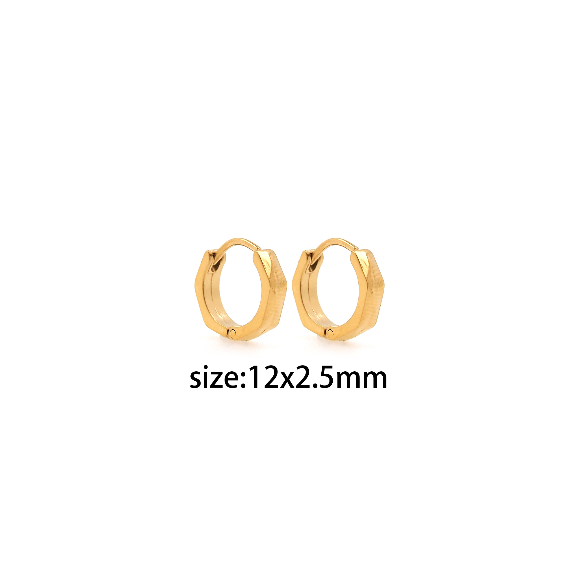 Stainless Steel Round Hoops Earrings,Dainty Hoops,Gold Huggies Hoop Earrings,Minimalist Earrings