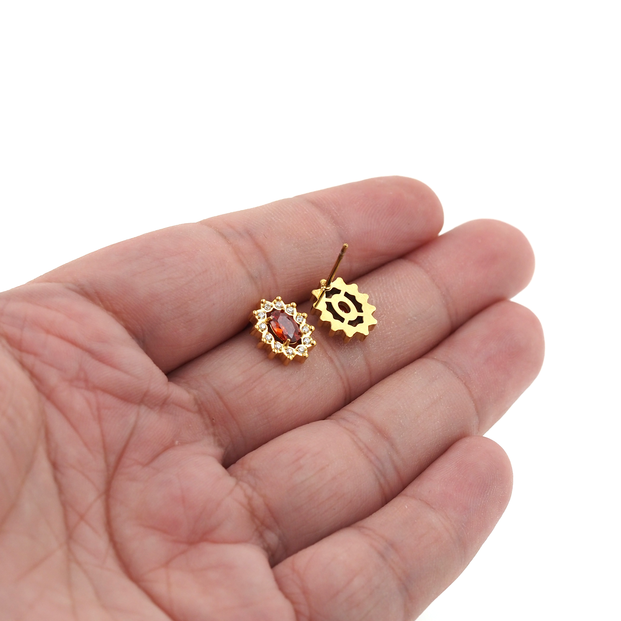 Stainless Steel Oval Stud Earrings,Dainty Earrings,Dangle Earrings,Minimalist Earring