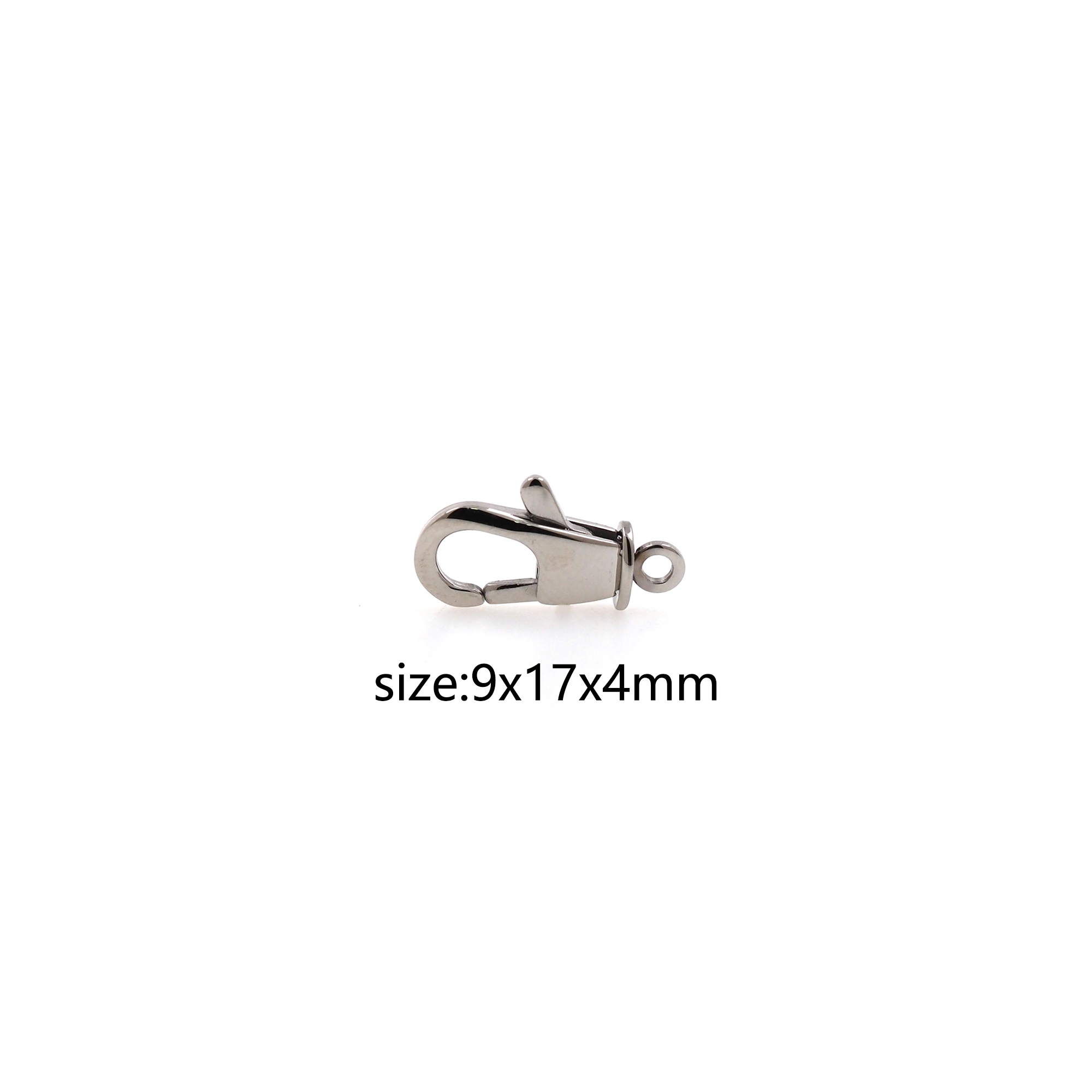 Stainless Steel Lobster Clasp,Dainty Carabiner Clasp,Silver Lobster Spring Buckle for DIY Jewelry Necklace Bracelet