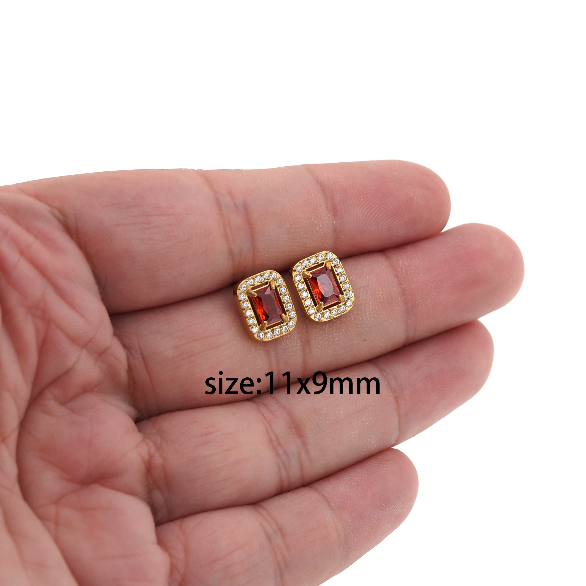 Stainless Steel Rectangle Stud Earrings,Dangle Earring,Everyday Earrings,Dainty Earrings,Minimalist Earring,Gift for Wife