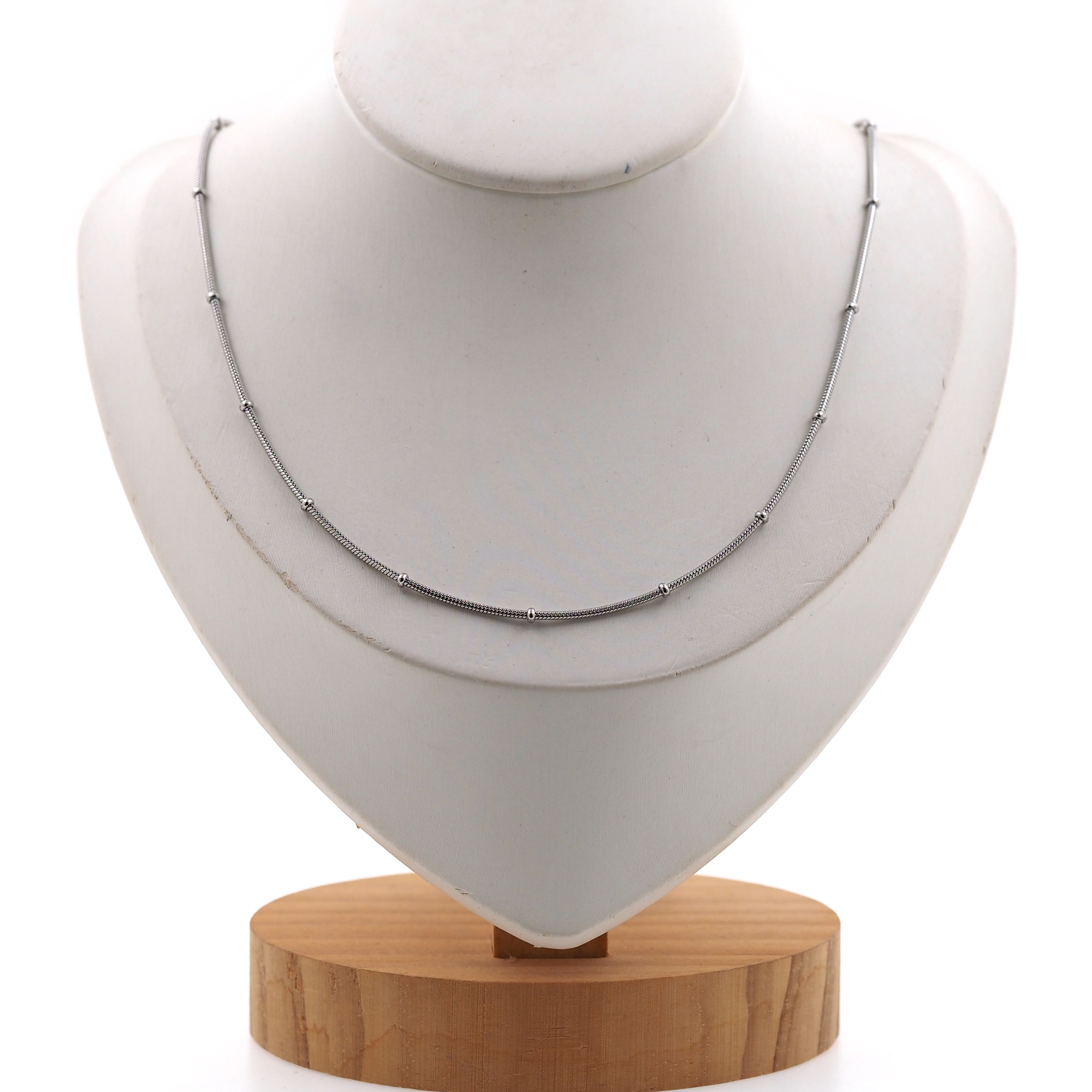 Stainless Steel Ball Chain Necklace,Thin Link Chain Necklace,Beaded Necklace,Layered Necklace,Minimalist Necklace,Adjustable Necklace