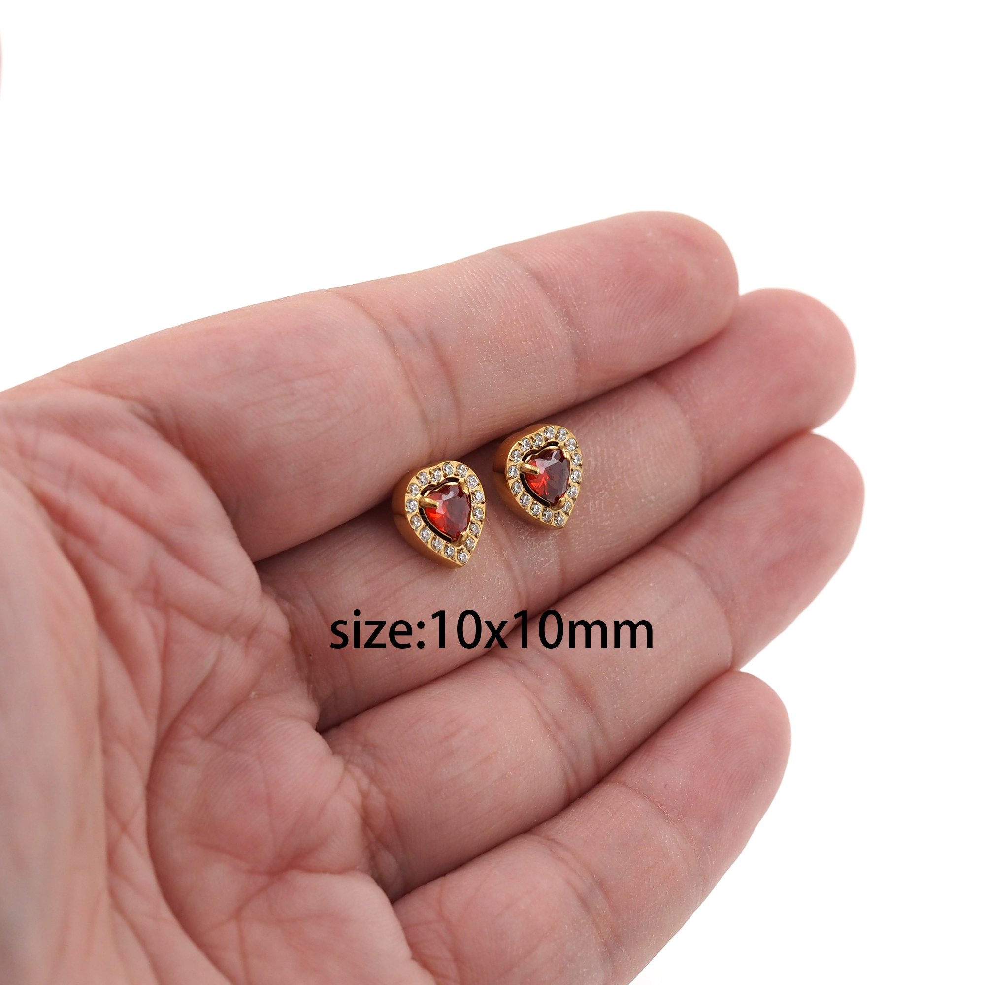 Stainless Steel Oval Stud Earrings,Zircon Earrings,Dainty Earrings,Minimalist Earring