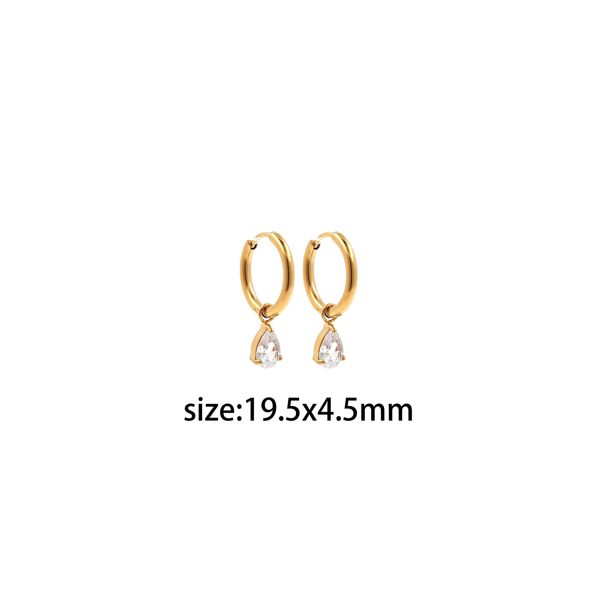 Stainless Steel Teardrop Earrings,Water Drop Earrings,Gold Huggies Hoop Earrings,Minimalist Earrings