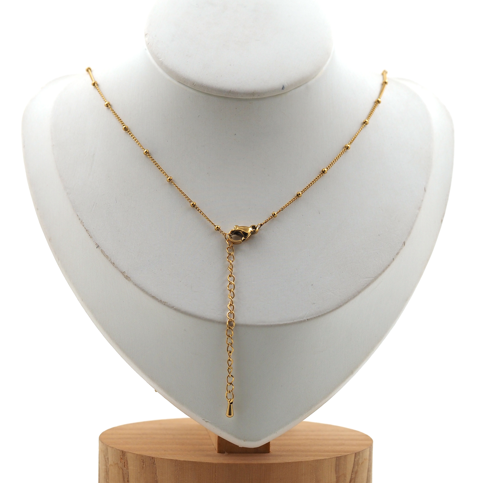 Stainless Steel Ball Chain Necklace,Thin Chain Necklace,Beaded Necklace,Minimalist Necklace,Adjustable Necklace