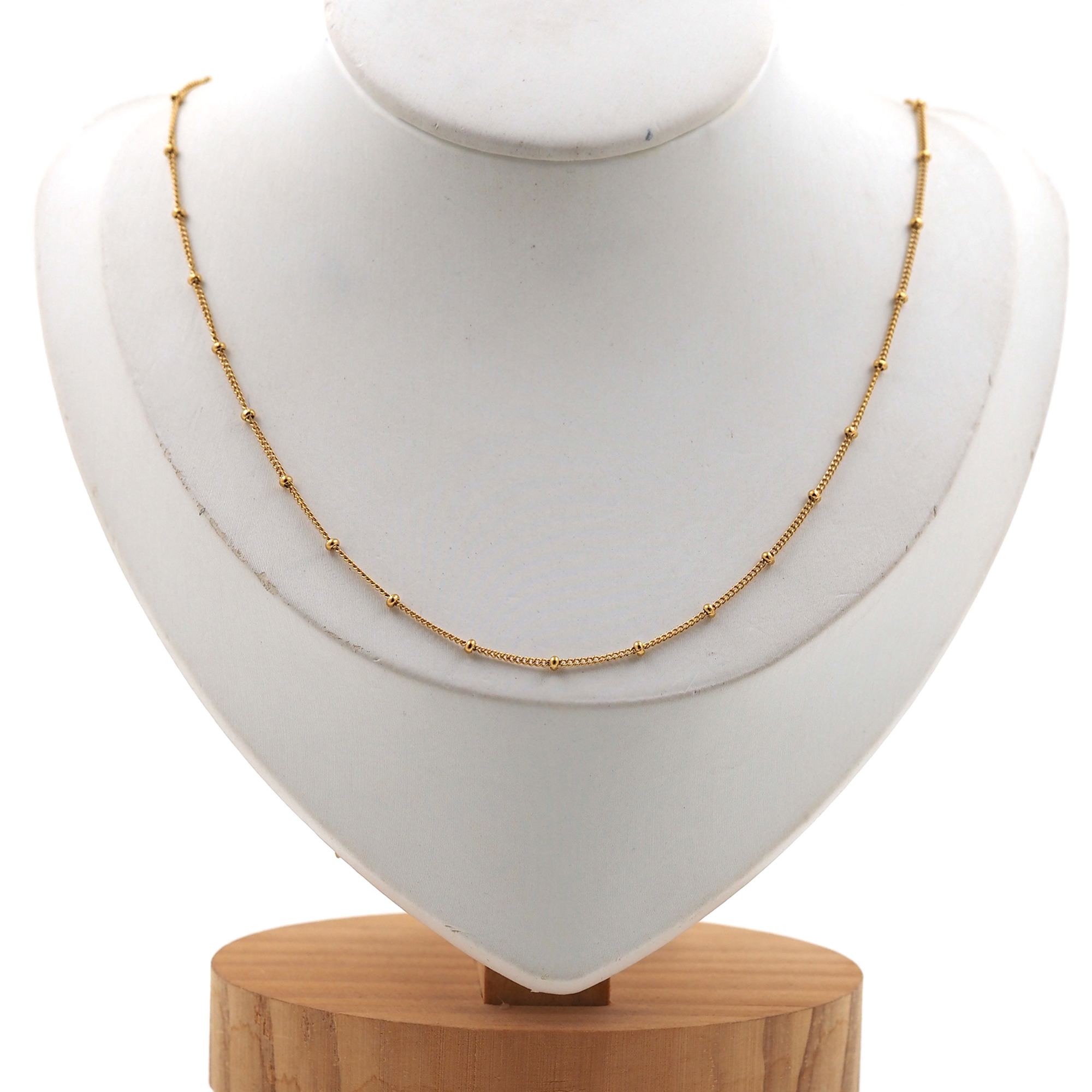 Stainless Steel Ball Chain Necklace,Thin Chain Necklace,Beaded Necklace,Minimalist Necklace,Adjustable Necklace