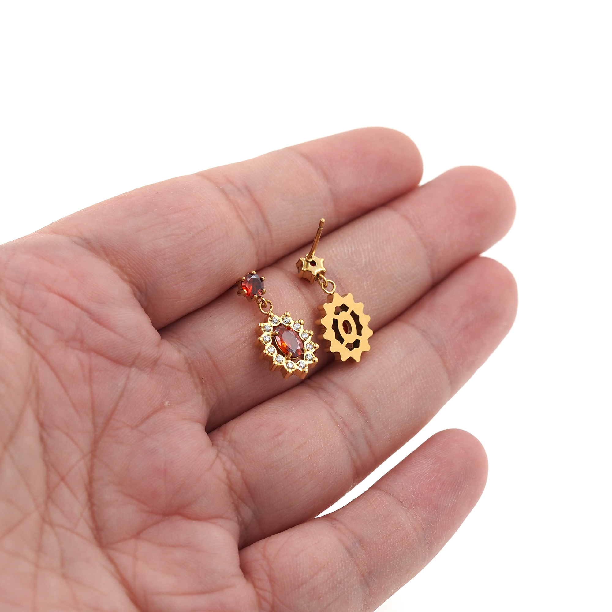 Stainless Steel Oval Stud Earrings,Dainty Earrings,Dangle Earrings,Minimalist Earring,DIY Jewelry Making Supply