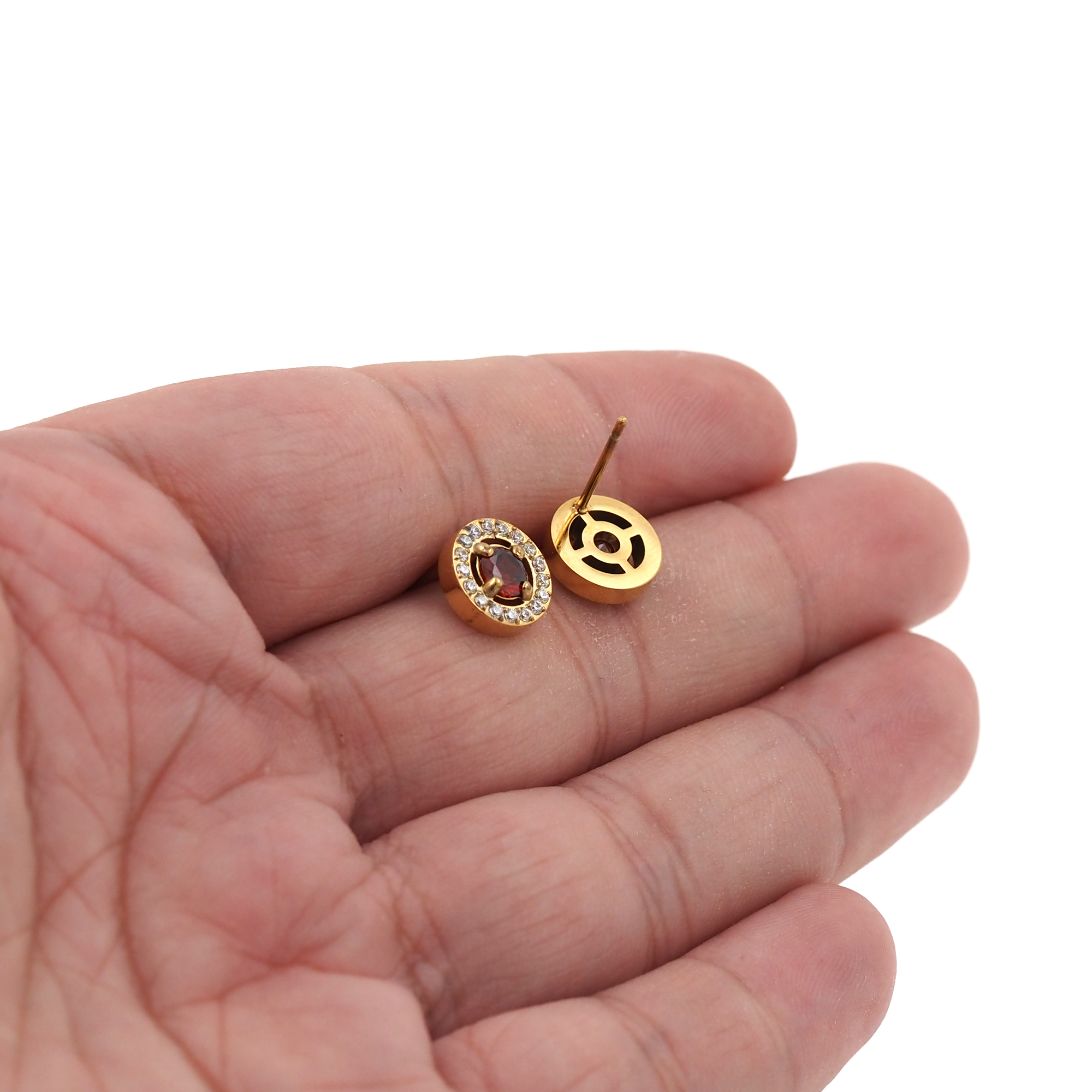 Stainless Steel Round Stud Earrings,Dangle Earring,Round Earrings,Dainty Earrings,Minimalist Earring,Gift for Wife