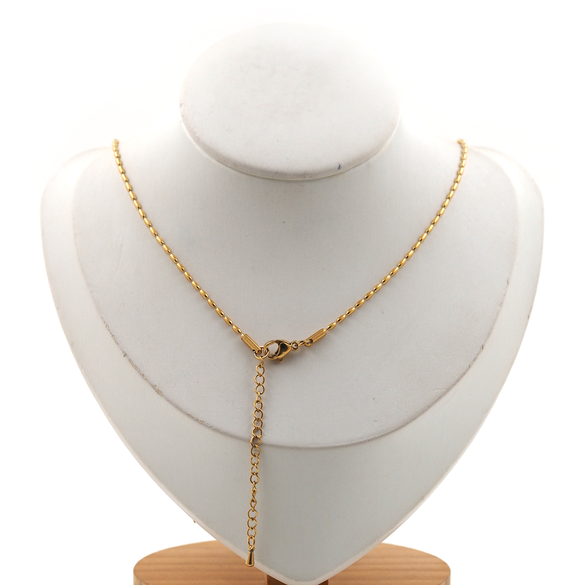 Stainless Steel Cylinder Necklace,Cylinder Chain,Beaded Necklace,Minimalist Necklace,Adjustable Necklace