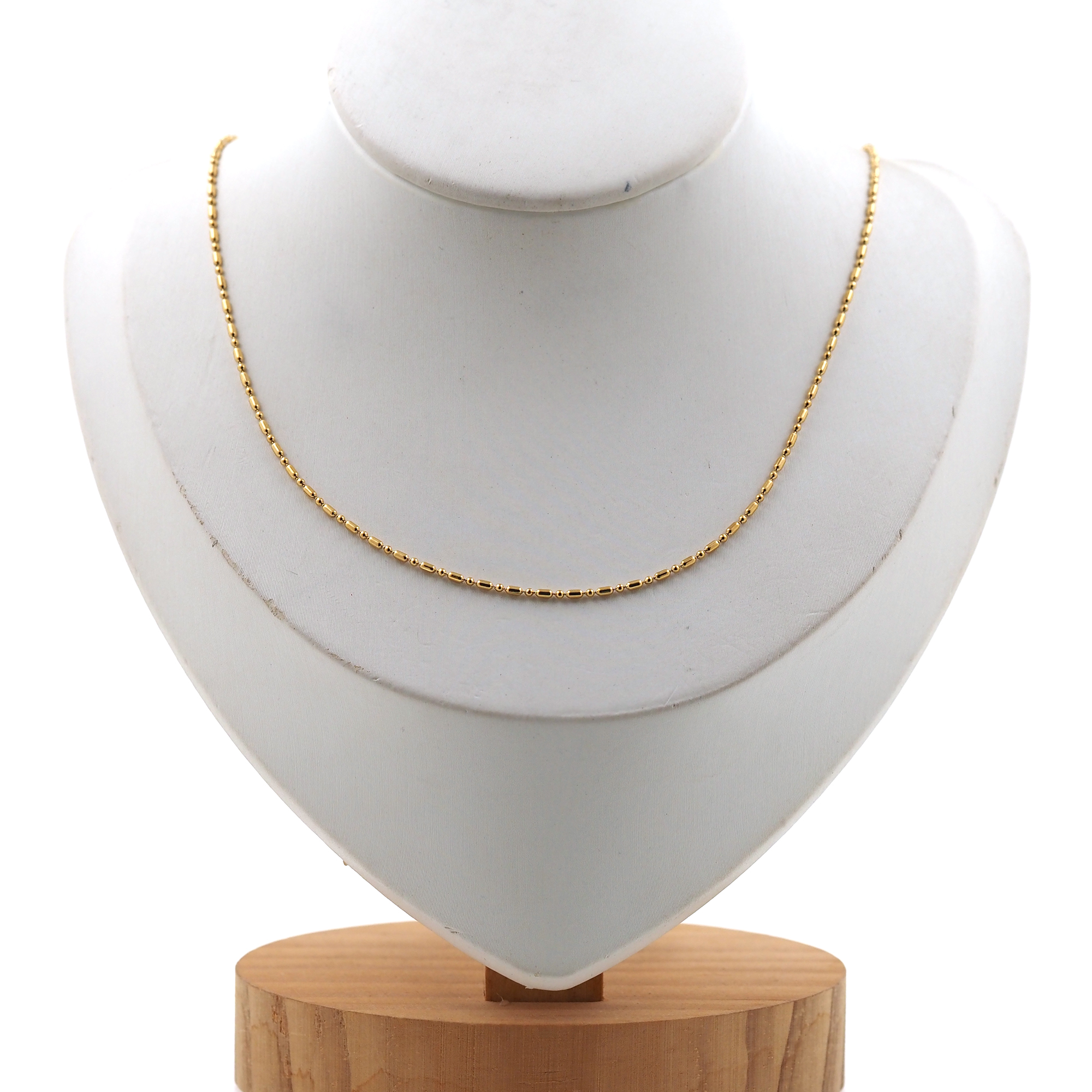 Stainless Steel Ball Chain Necklace,Cylinder Chain Necklace,Beaded Necklace,Minimalist Necklace,Adjustable Necklace