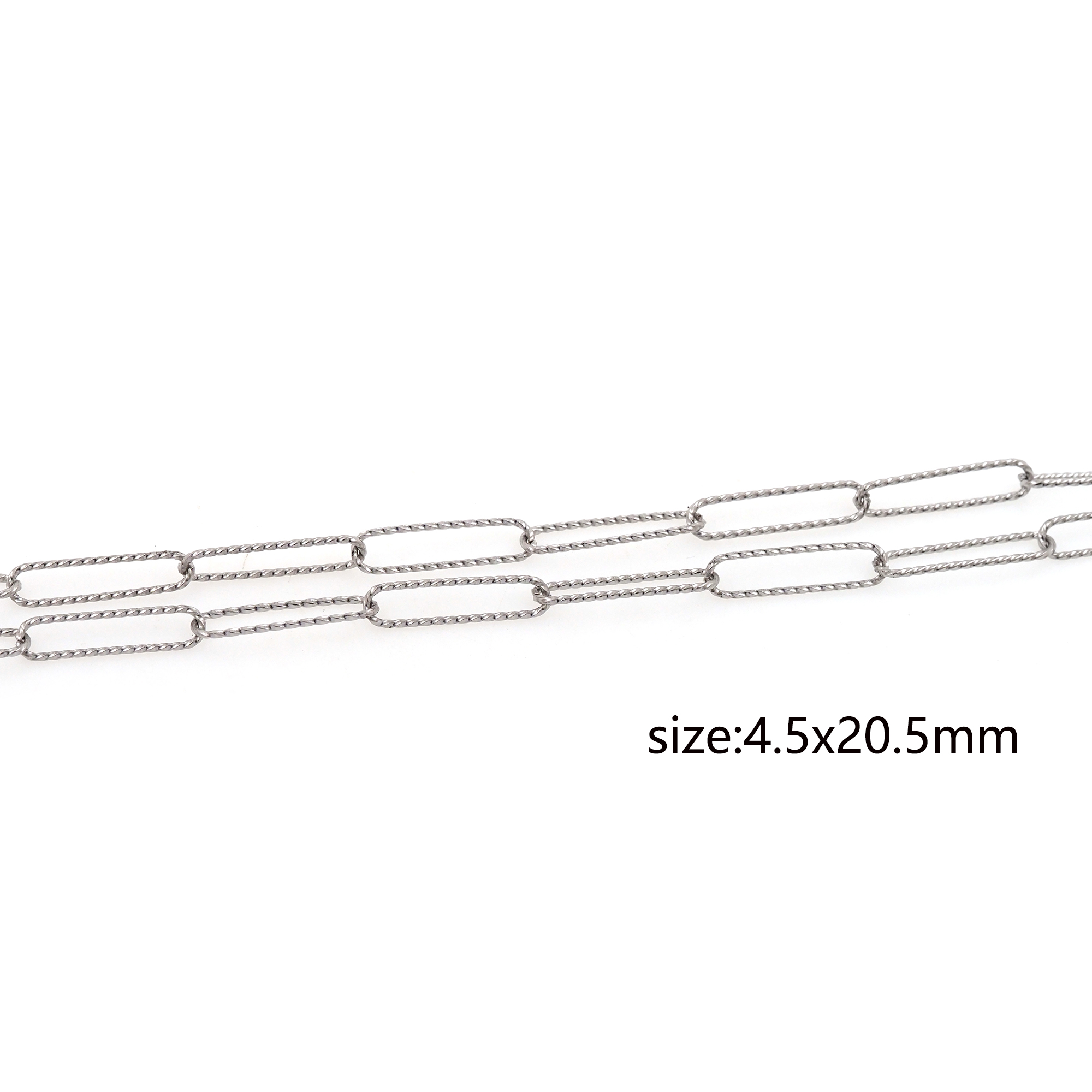 Stainless Steel Cable Chain Necklace,Dainty Link Chain,Paper Clip Chain,Silver Oval Chain Necklace for Women DIY Jewelry Making Supply
