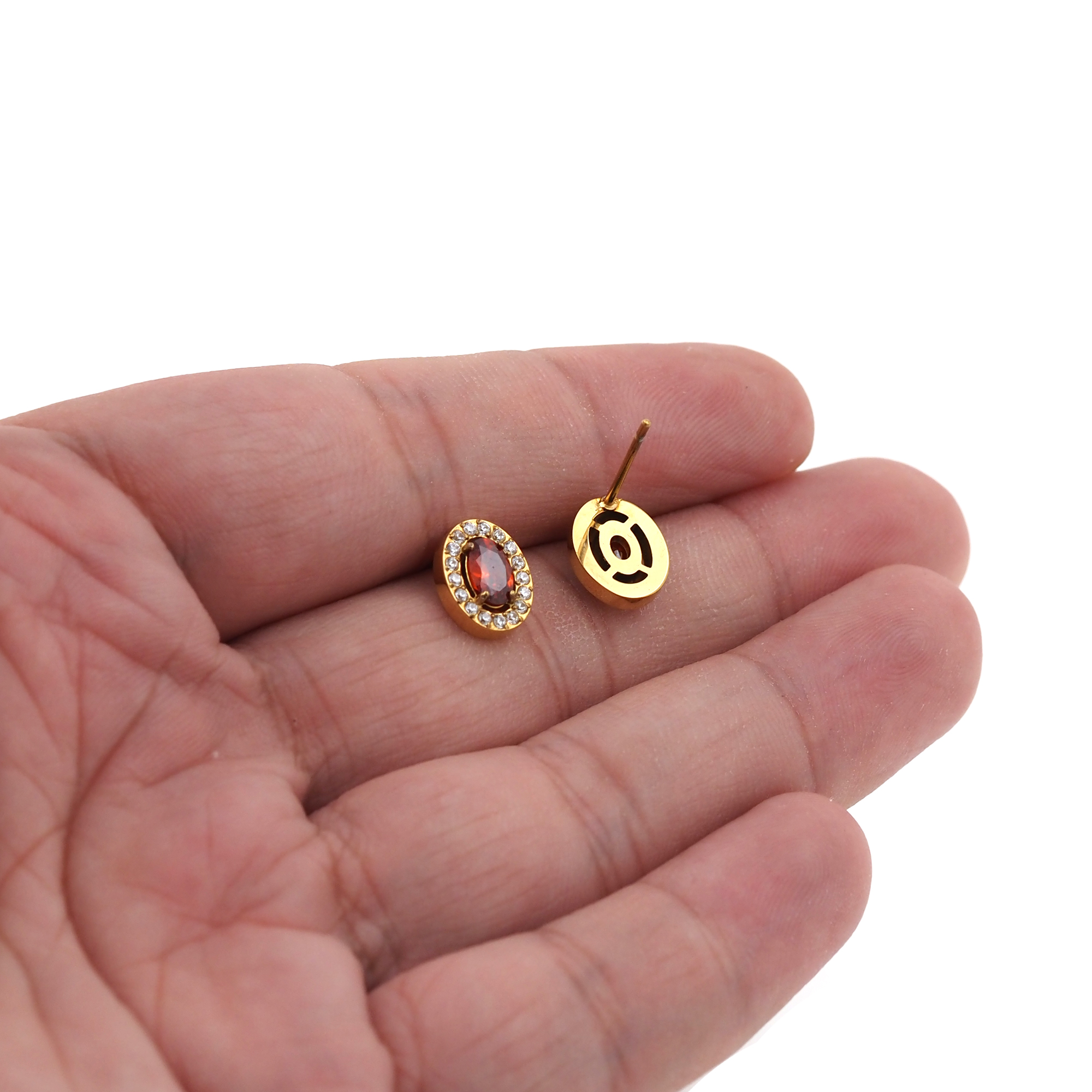 Stainless Steel Oval Stud Earrings,Dainty Earrings,Dangle Earrings,Minimalist Earring,DIY Jewelry Making Supply