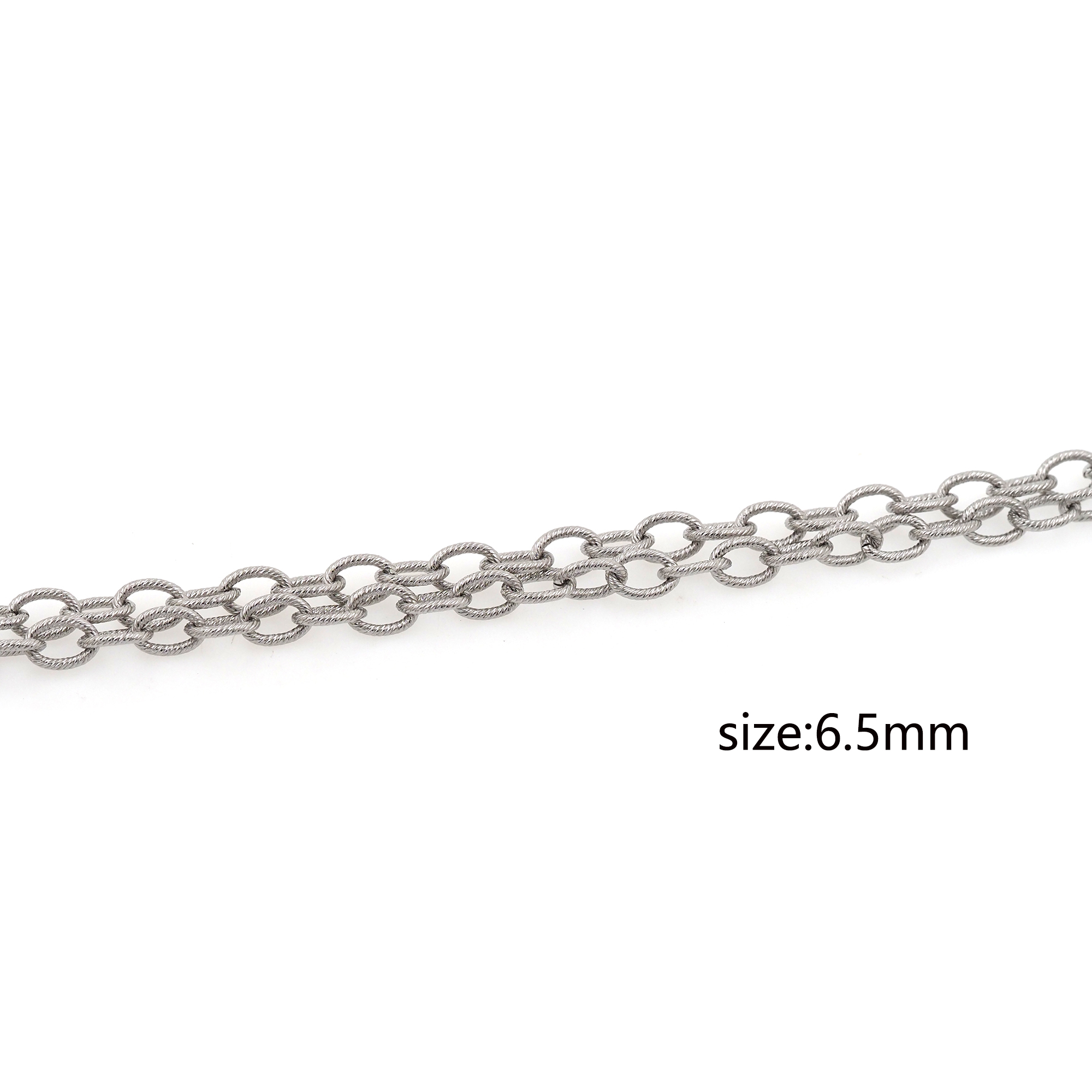 Stainless Steel Cable Chain Necklace,Dainty Link Chain,Silver Oval Chain Necklace for Women DIY Jewelry Making Supply