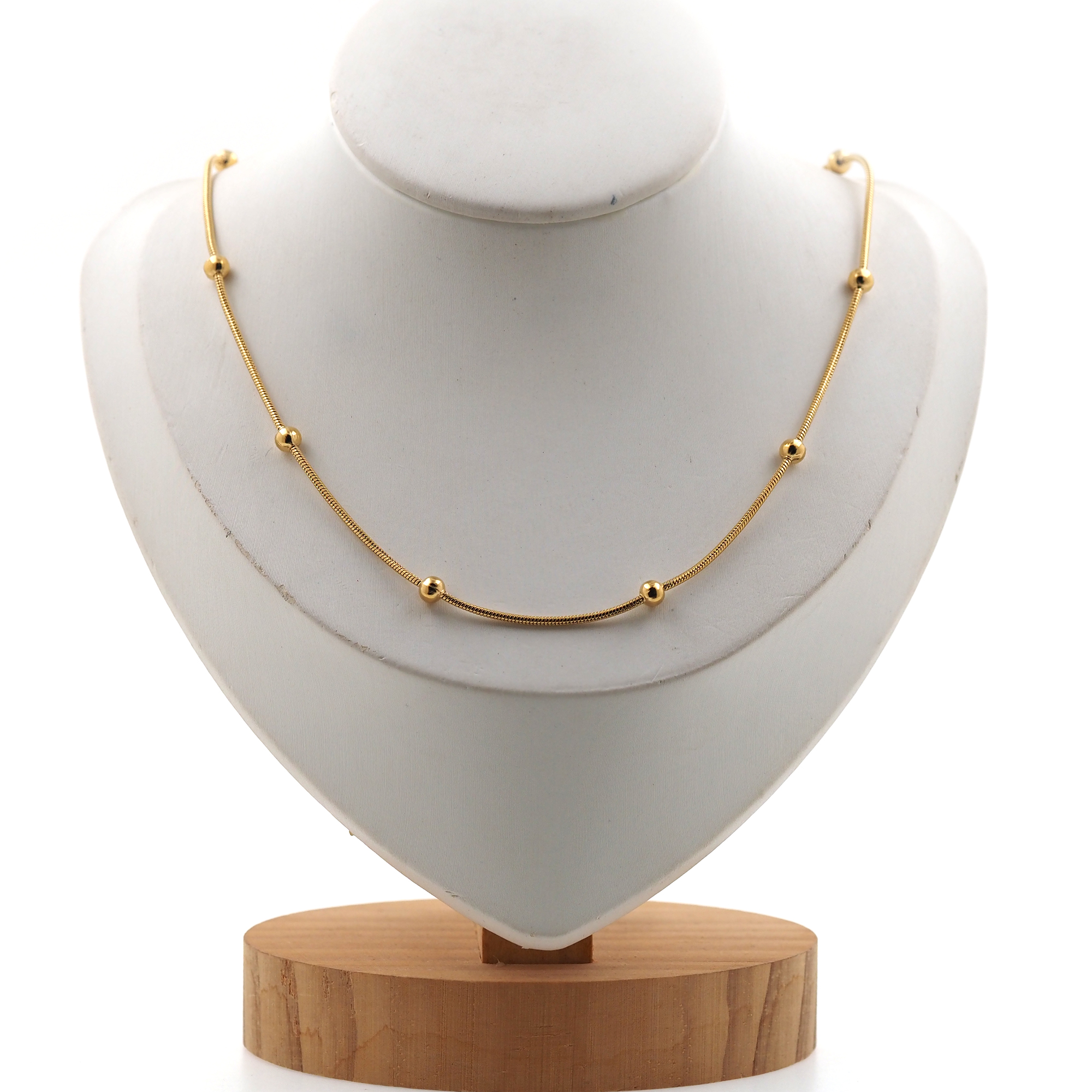 Stainless Steel Ball Chain Necklace,Thin Chain Necklace,Beaded Necklace,Minimalist Necklace,Adjustable Necklace