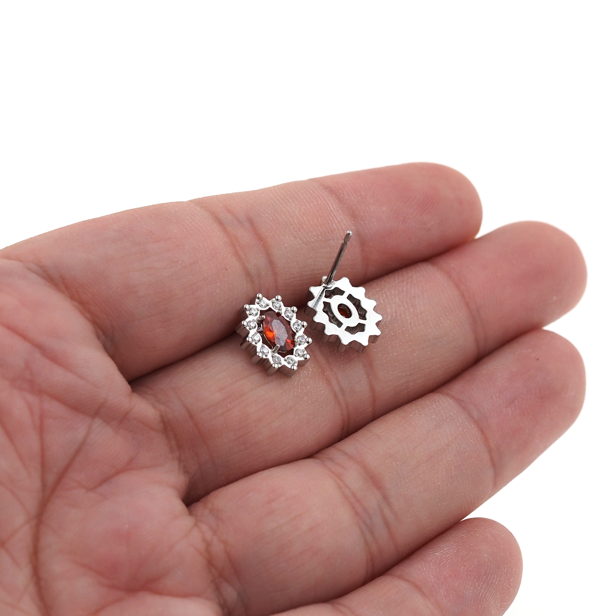 Stainless Steel Silver Oval Stud Earrings,Dainty Earrings,Minimalist Earring,Everyday Earrings