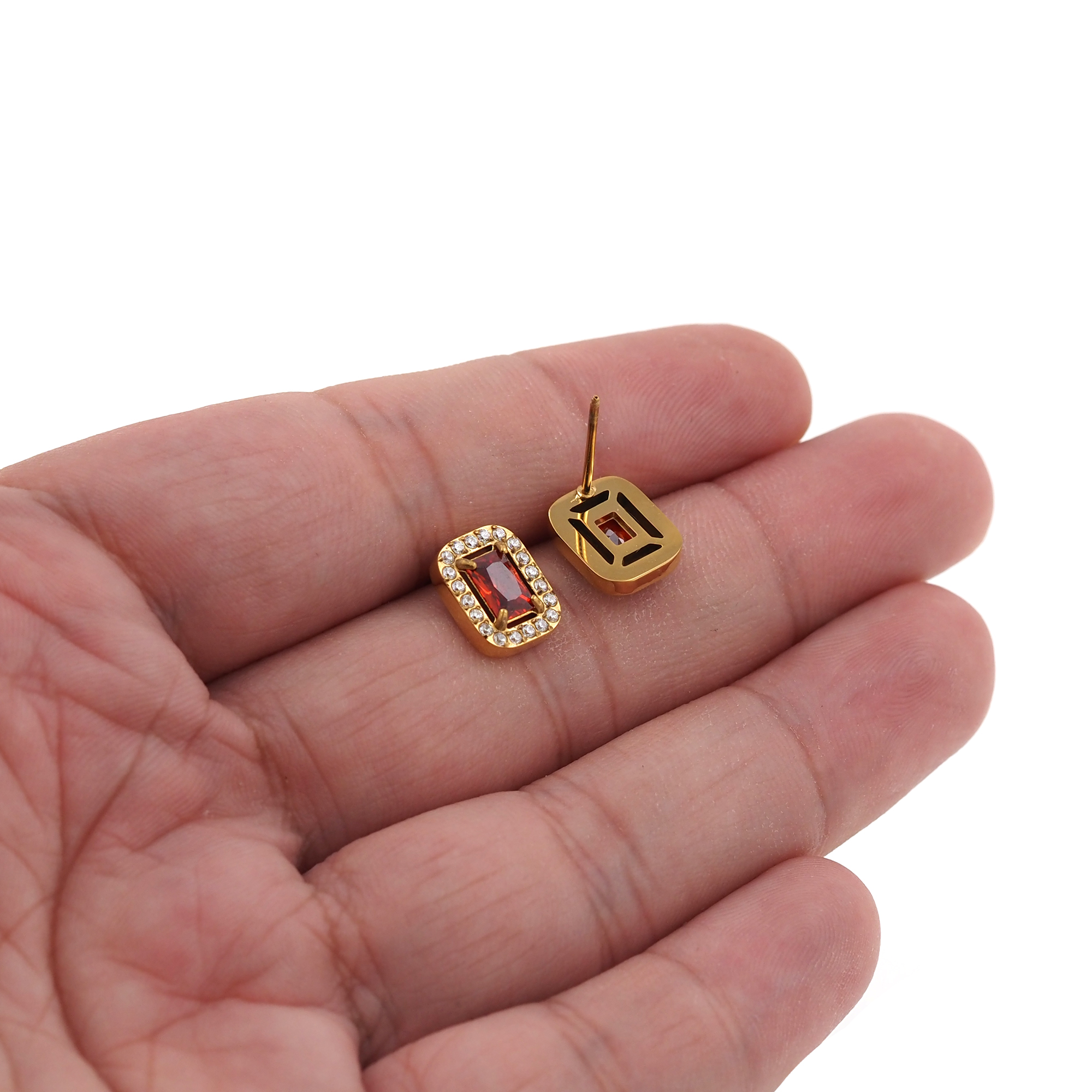 Stainless Steel Rectangle Stud Earrings,Dangle Earring,Everyday Earrings,Dainty Earrings,Minimalist Earring,Gift for Wife