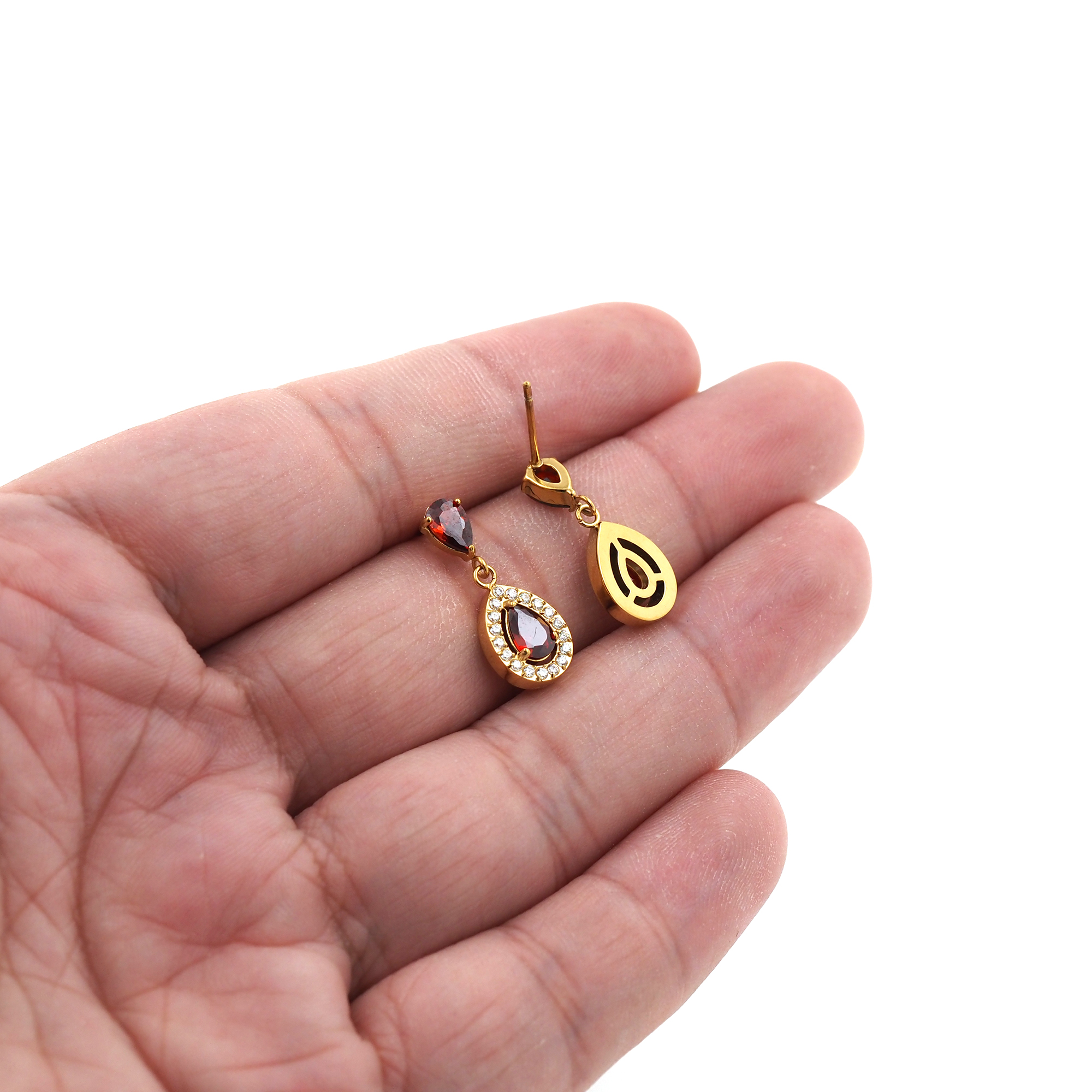 Stainless Steel Teardrop Stud Earrings,Dangle Earring,Everyday Earrings,Dainty Earrings,Minimalist Earring,Gift for Wife