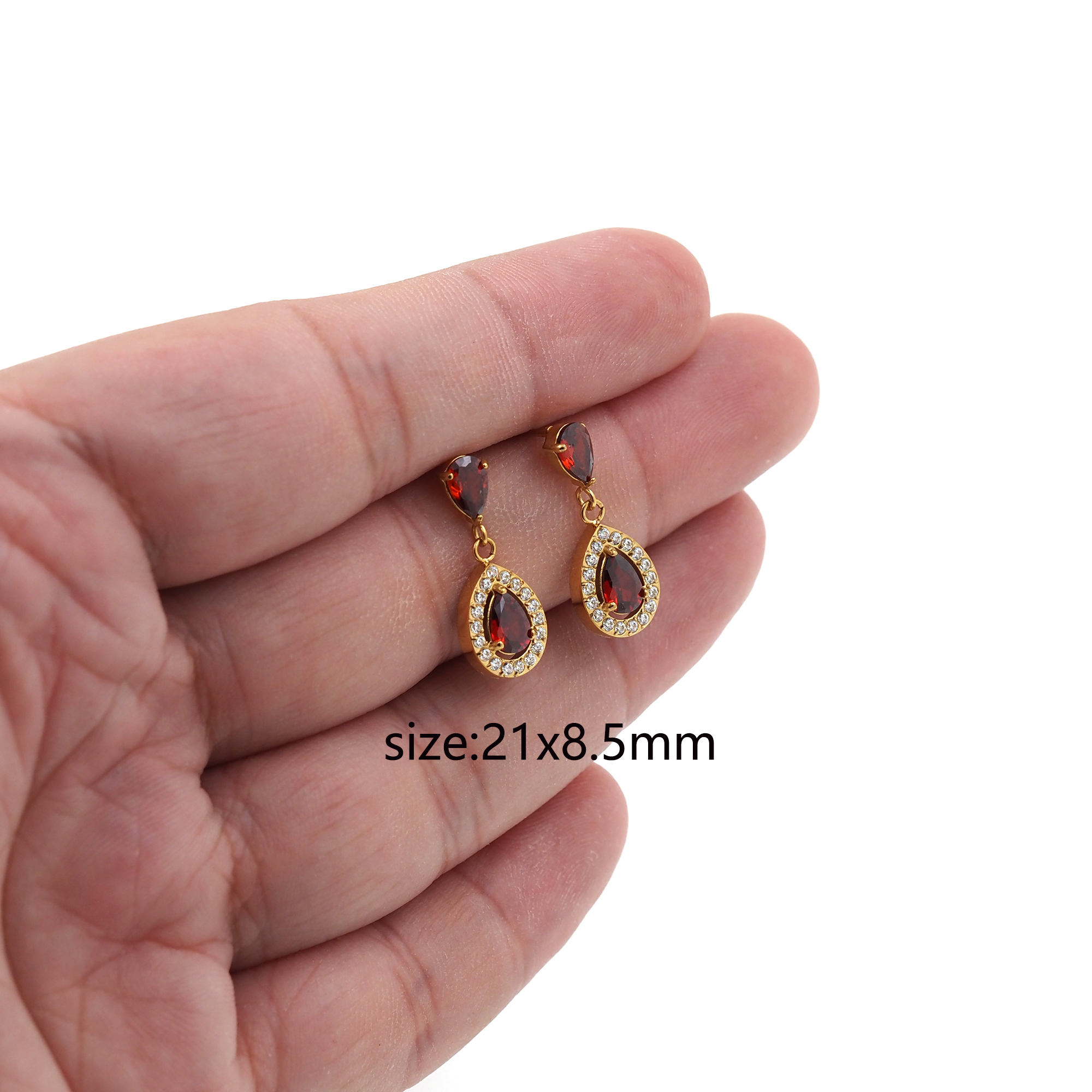 Stainless Steel Teardrop Stud Earrings,Dangle Earring,Everyday Earrings,Dainty Earrings,Minimalist Earring,Gift for Wife