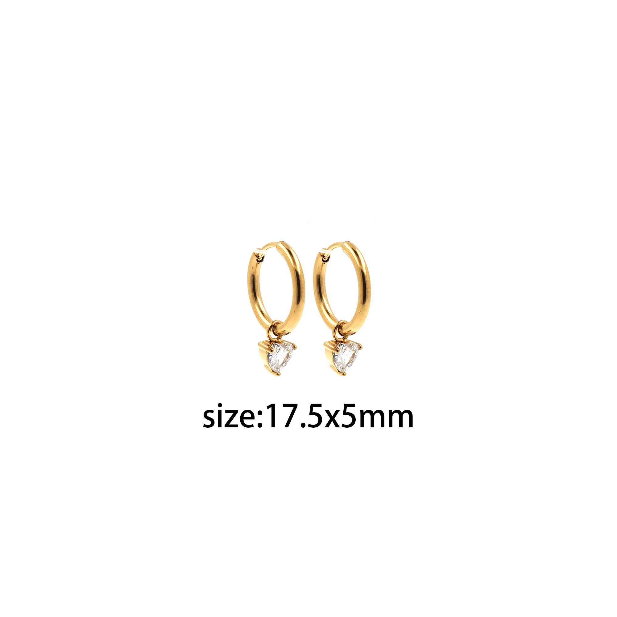 Stainless Steel Heart Hoop,Minimalist Hoop Earrings,Dainty Earrings,Gold Hoops,Dainty Hoops Huggie