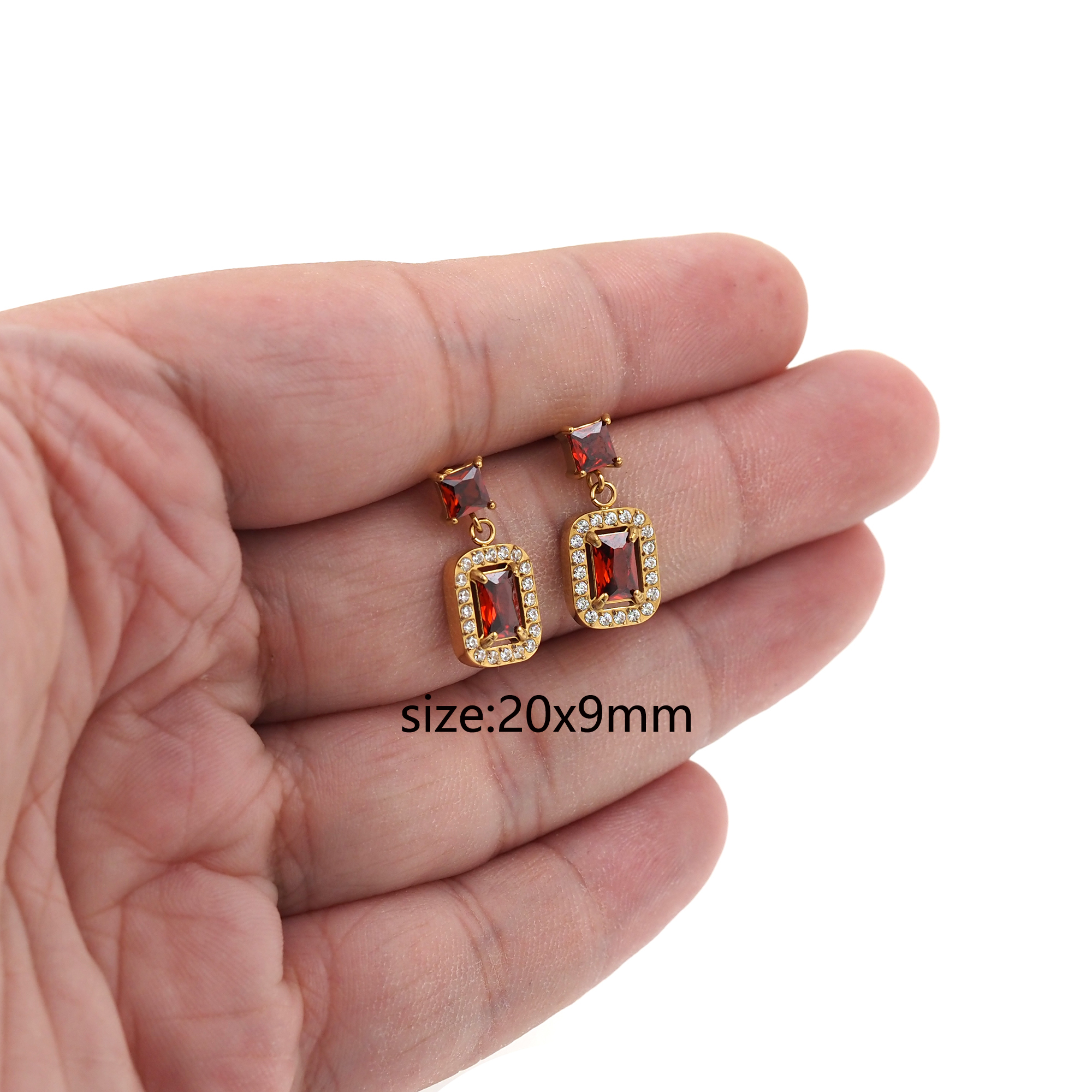 Stainless Steel Rectangle Stud Earrings,Dainty Earrings,Everyday Earrings,Dangle Earrings,Minimalist Earring