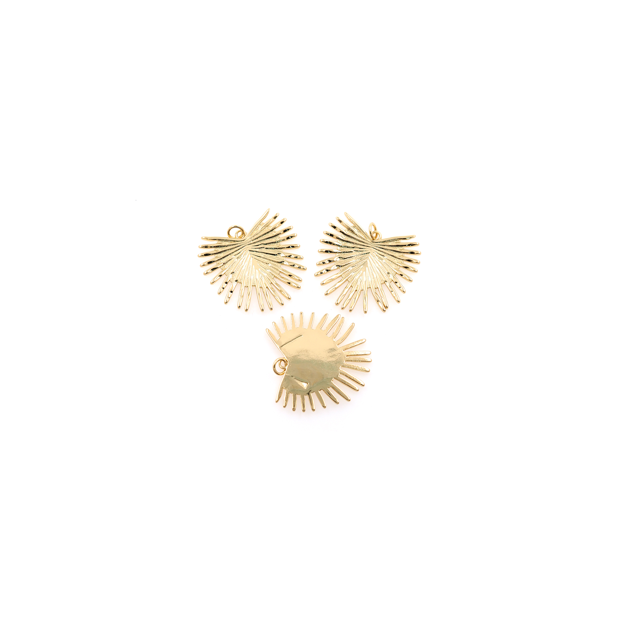 18K Gold Filled Heart Pendant,Dainty Heart Charm Earrings Necklace for DIY Jewelry Making Supply