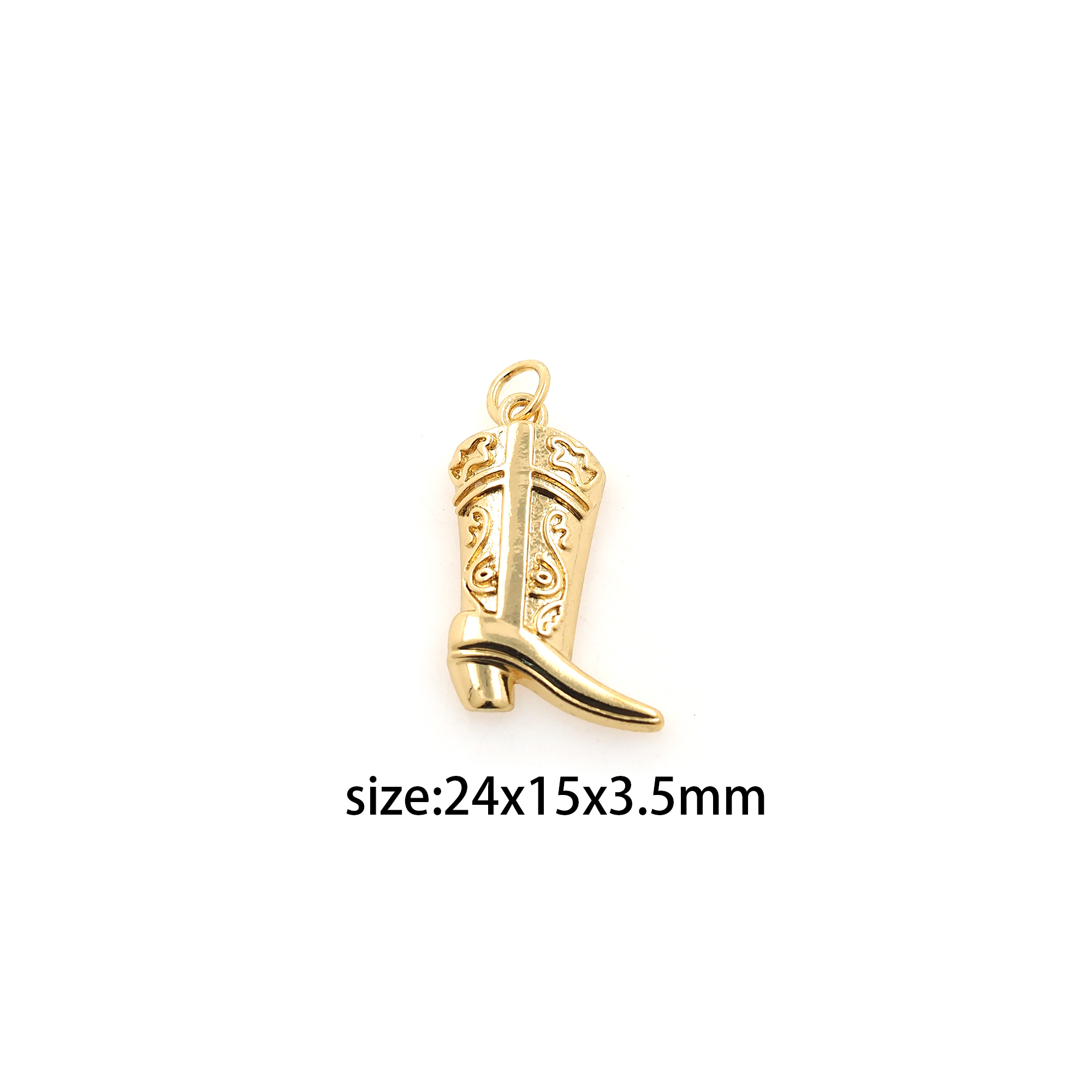 18K Gold Filled Boots Pendant,Dainty Shoe Charm Earrings Necklace for DIY Jewelry Making Supply