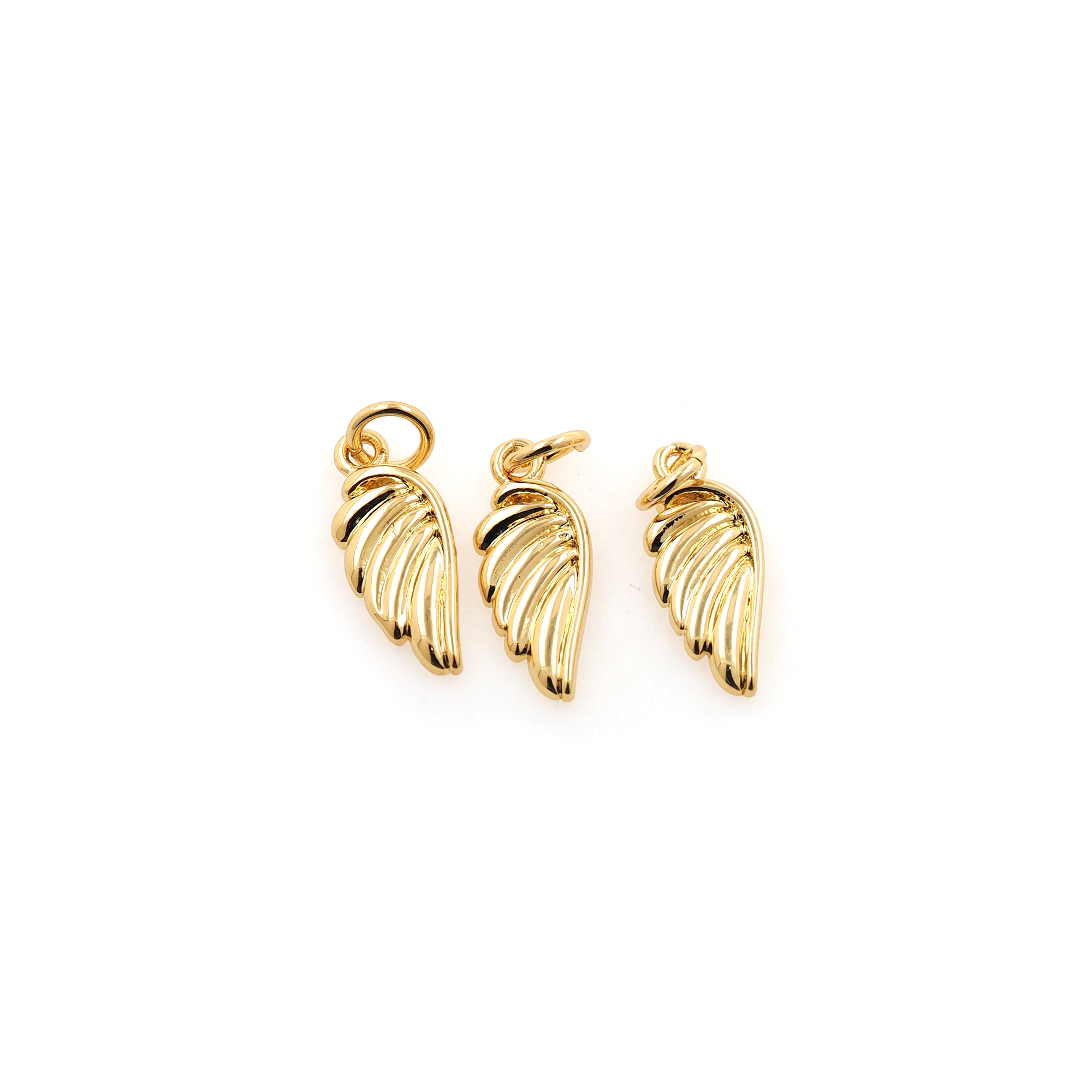 18K Gold Filled Wing Pendant,Dainty Wings Earrings Necklace for DIY Jewelry Making Supply