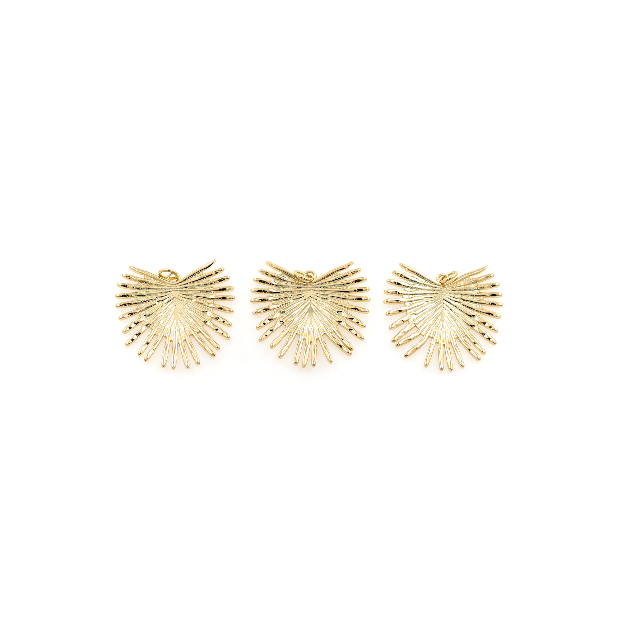 18K Gold Filled Heart Pendant,Dainty Heart Charm Earrings Necklace for DIY Jewelry Making Supply