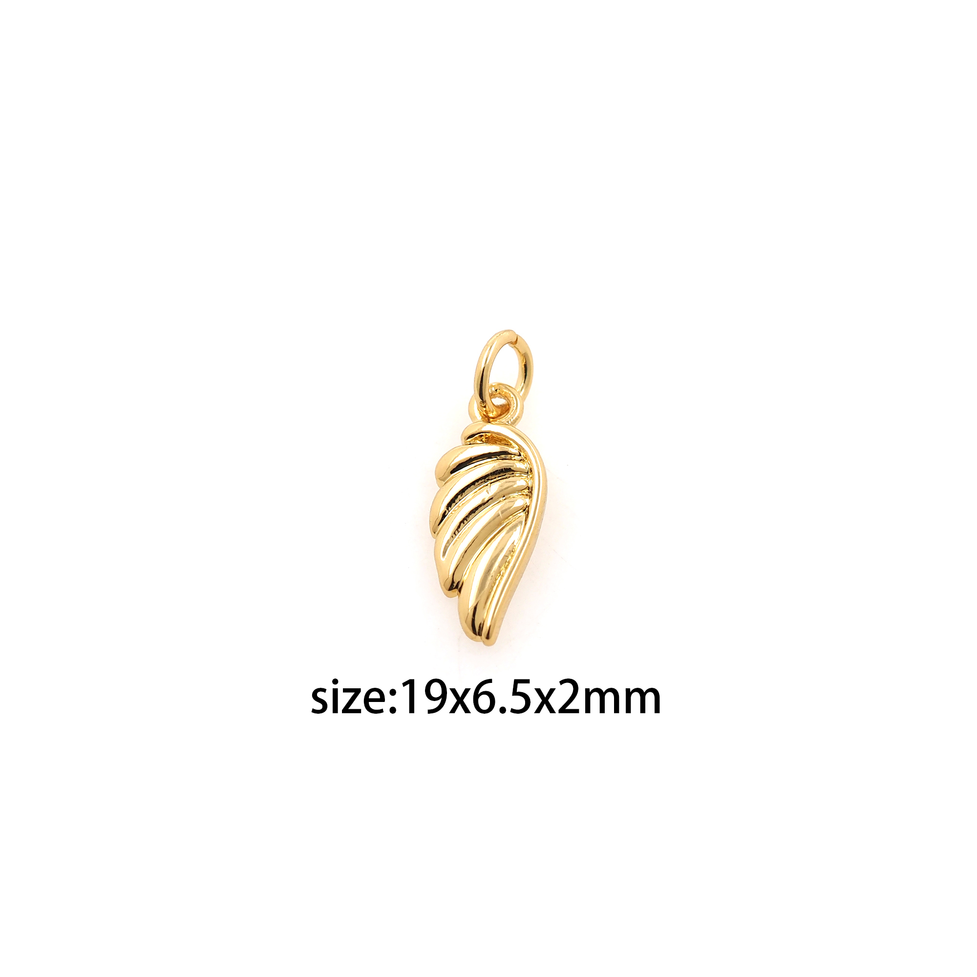 18K Gold Filled Wing Pendant,Dainty Wings Earrings Necklace for DIY Jewelry Making Supply