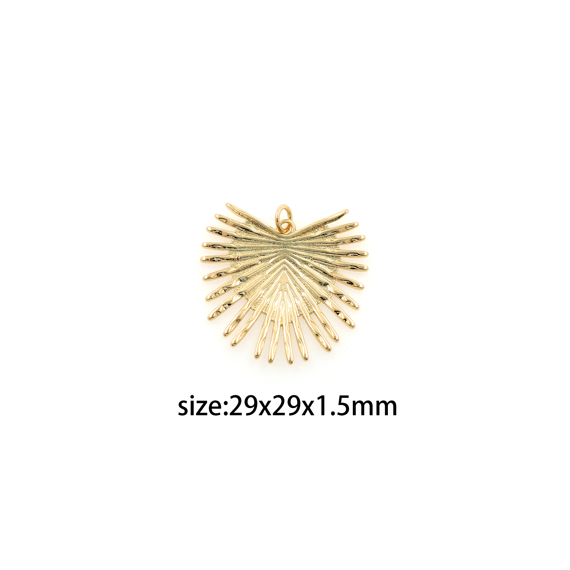 18K Gold Filled Heart Pendant,Dainty Heart Charm Earrings Necklace for DIY Jewelry Making Supply