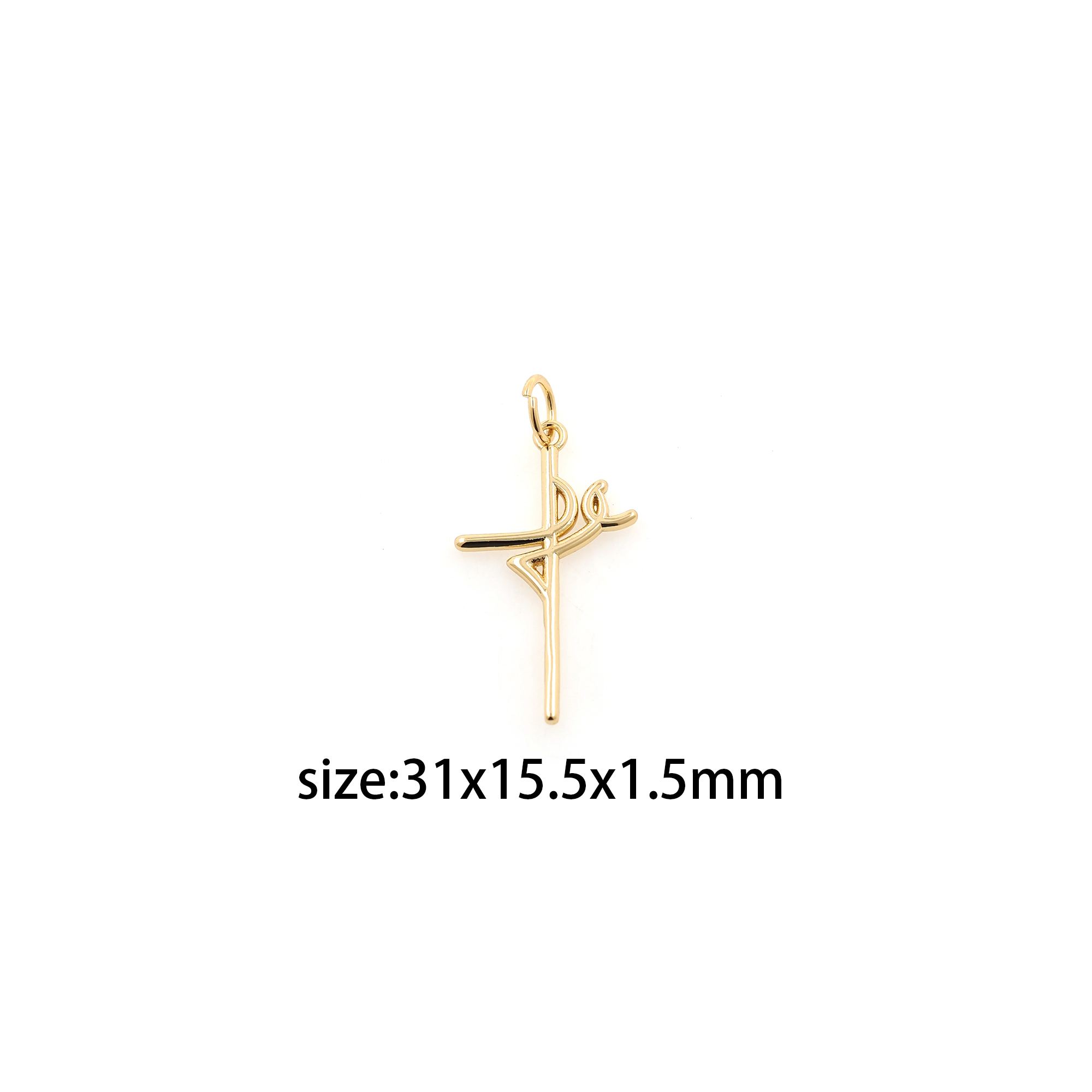 18K Gold Filled Geometric Pendant,Dainty Geometric Charm Earrings Necklace for DIY Jewelry Making Supply