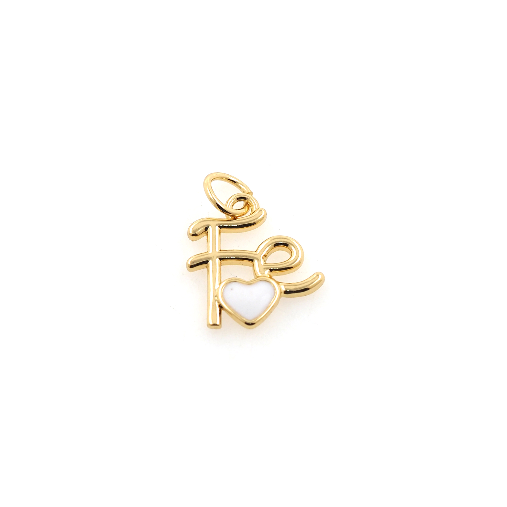 18K Gold Filled Fe Pendant,Enamel Fe Charm Earrings Necklace for DIY Jewelry Making Supply