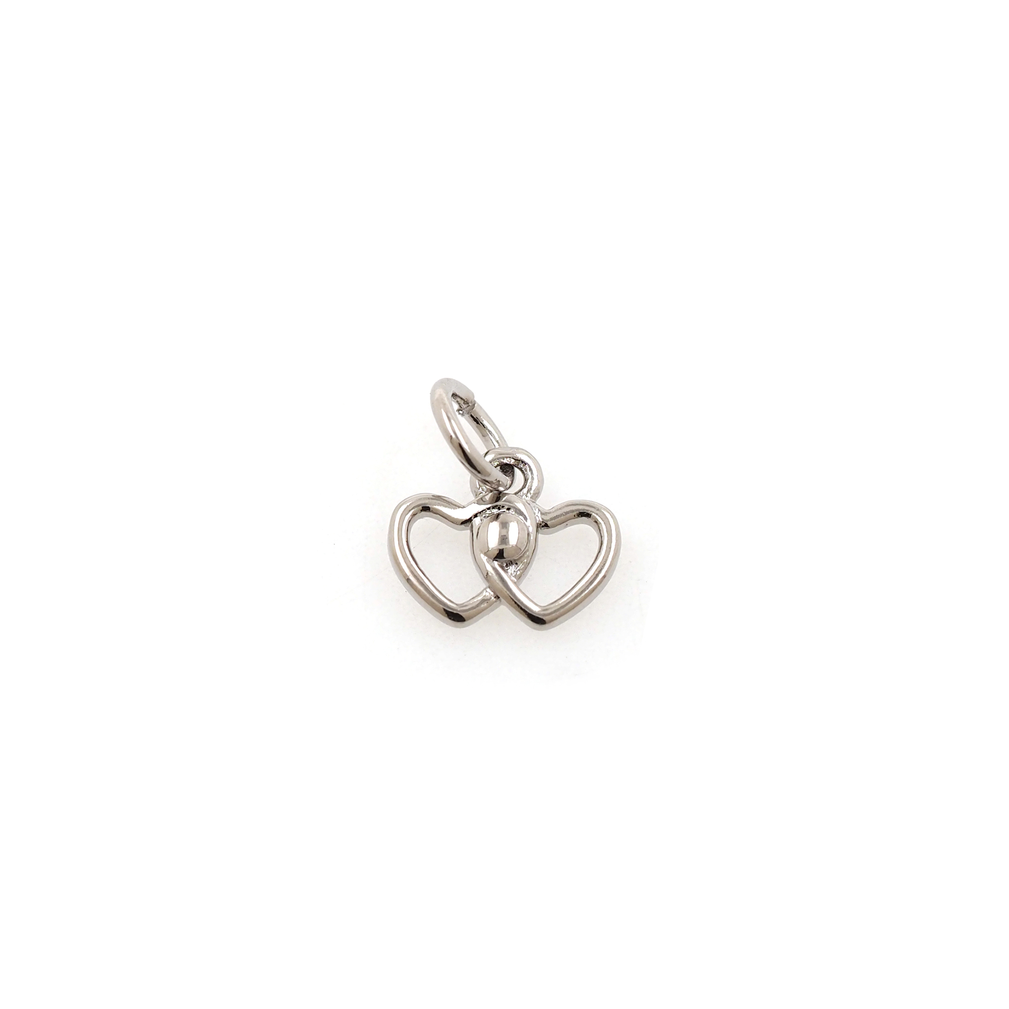 18K Gold Filled Heart Pendant,Dainty Heart Charm Earrings Necklace for DIY Jewelry Making Supply
