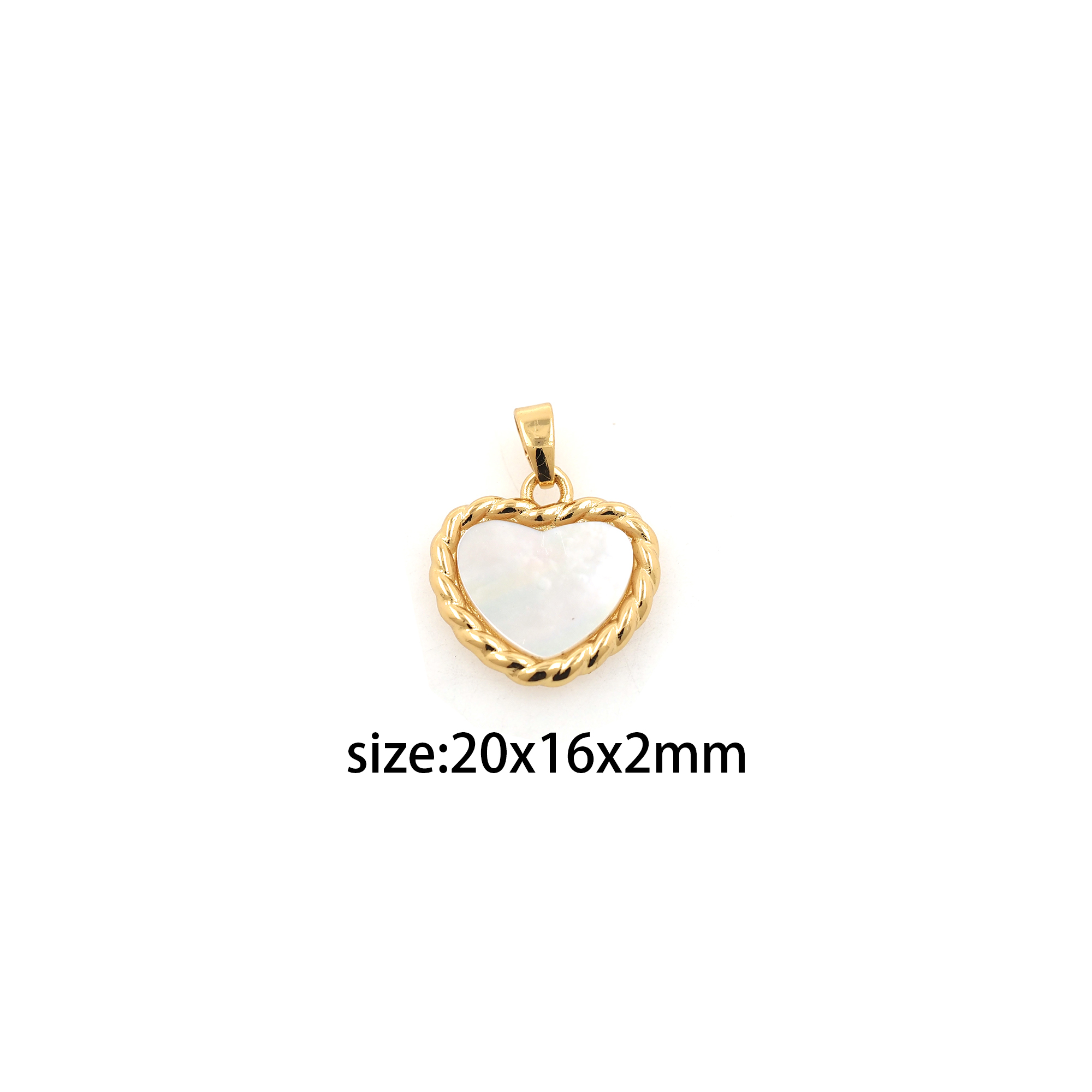 18K Gold Filled Heart Pendant,Dainty Heart Charm Earrings Necklace for DIY Jewelry Making Supply