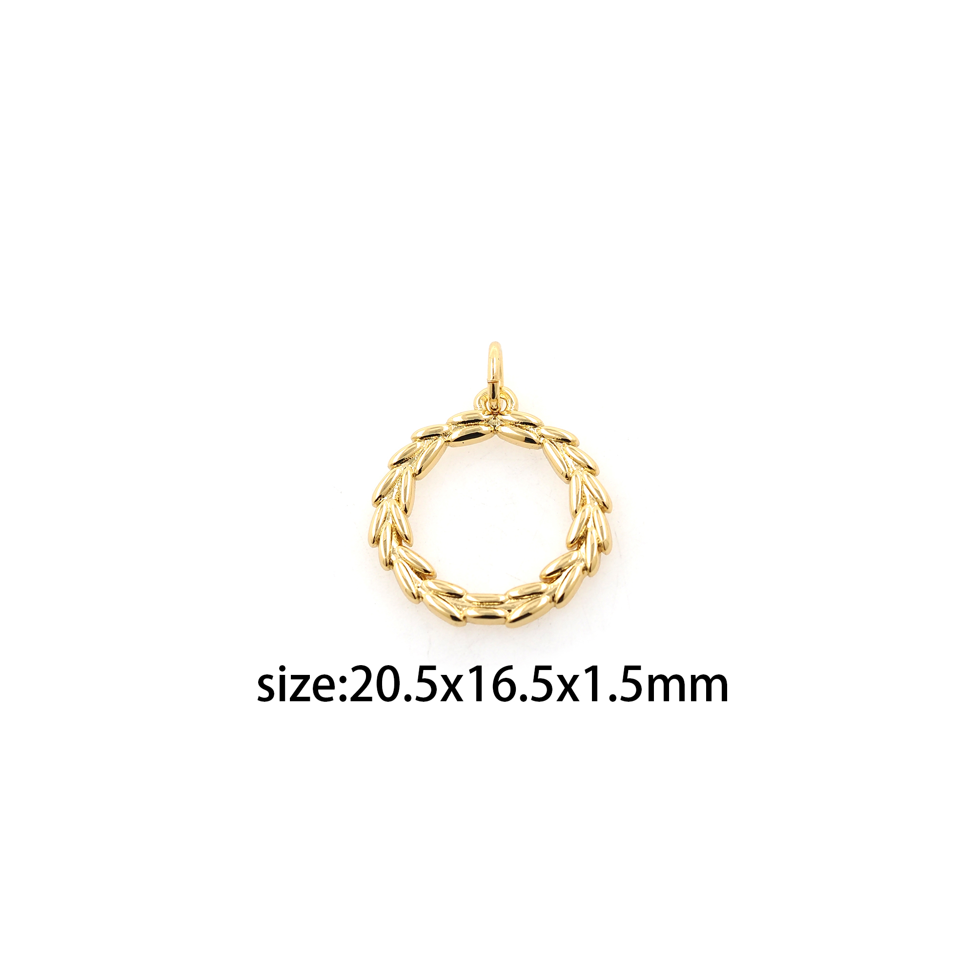 18K Gold Filled Leaf Pendant,Dainty Leaf Charm Earrings Necklace for DIY Jewelry Making Supply