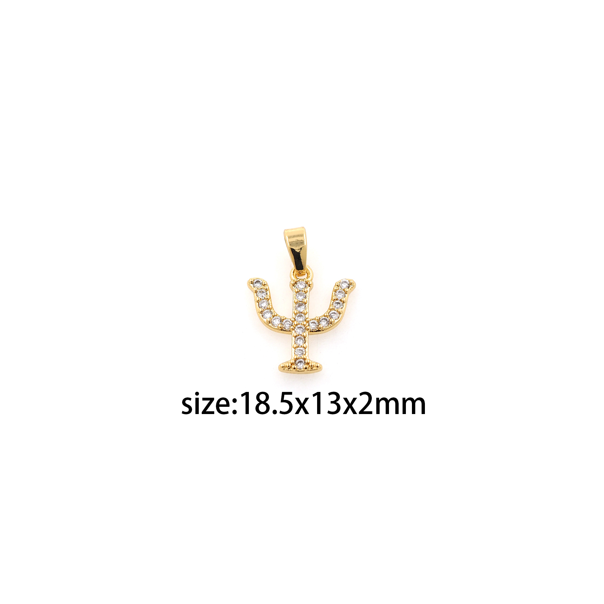 18K Gold Filled Geometric Pendant,CZ Micro Pave Geometric Charm Earrings Necklace for DIY Jewelry Making Supply