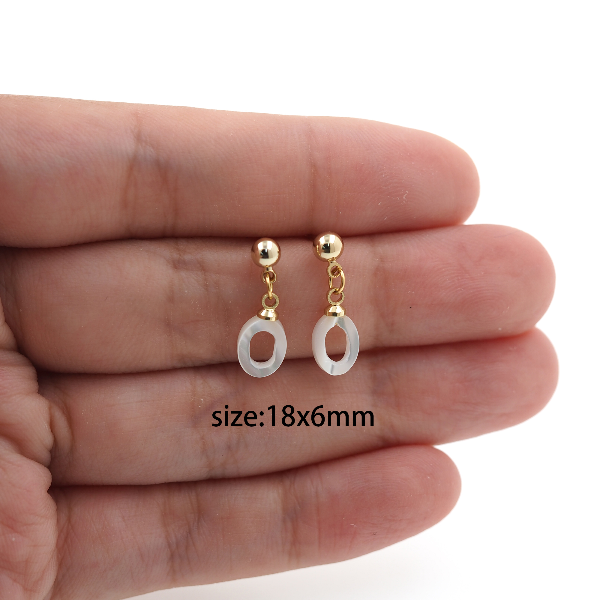 18K Gold Filled Oval Stud Earrings,Oval Earrings,Dainty Earrings,Minimalist Earring,Gift for Wife