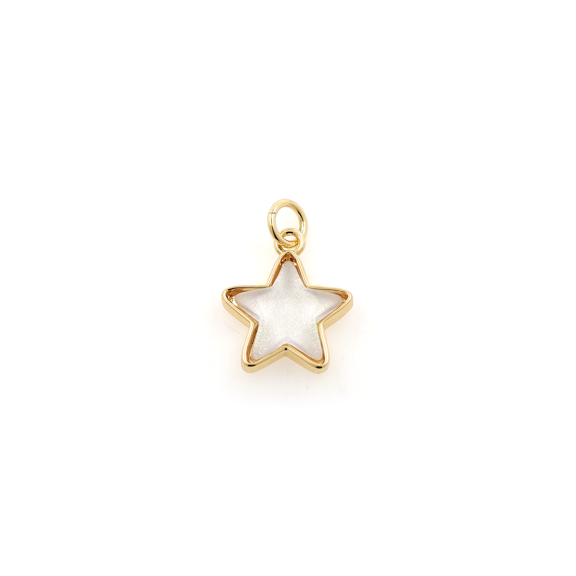 18K Gold Filled Star Pendant,Celestial Charm Earrings Necklace for DIY Jewelry Making Supply