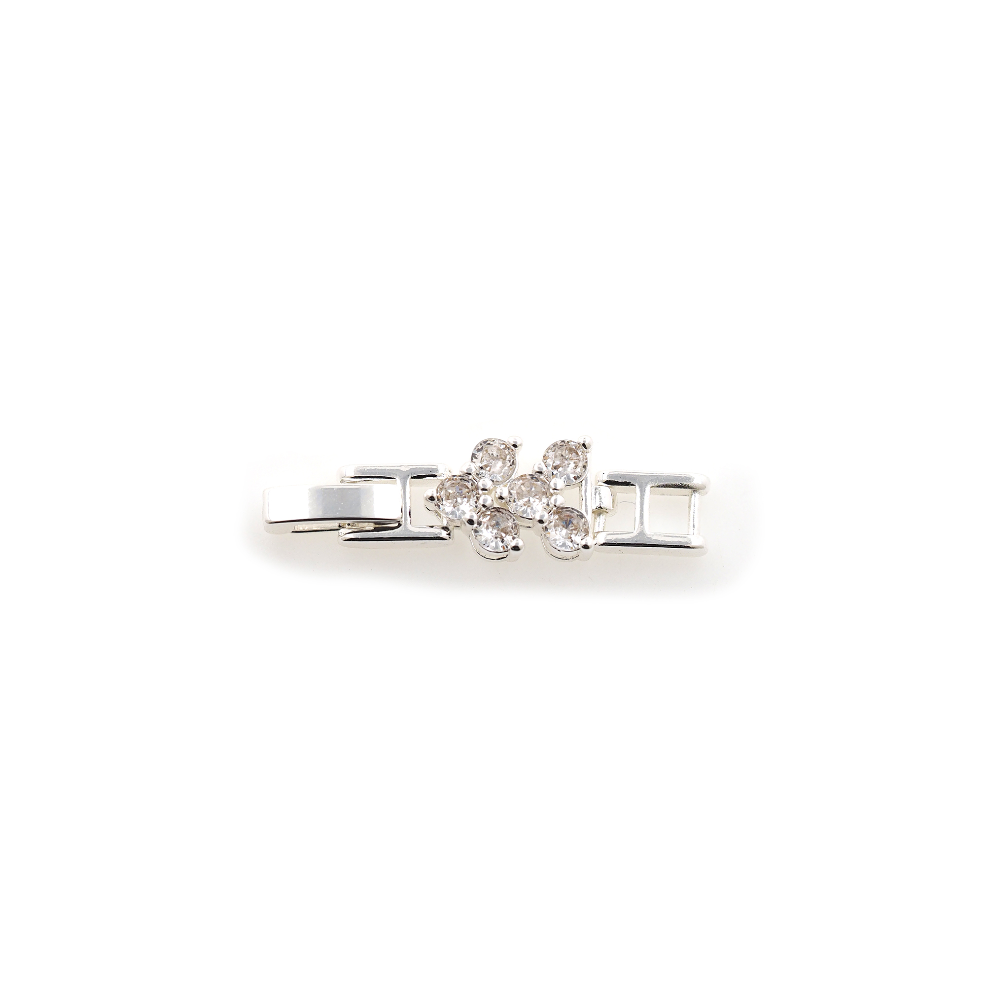 18K Gold Filled Foldover Clasp,CZ Micro Pave Snap Clasp Lock for DIY Jewelry Necklace Bracelet