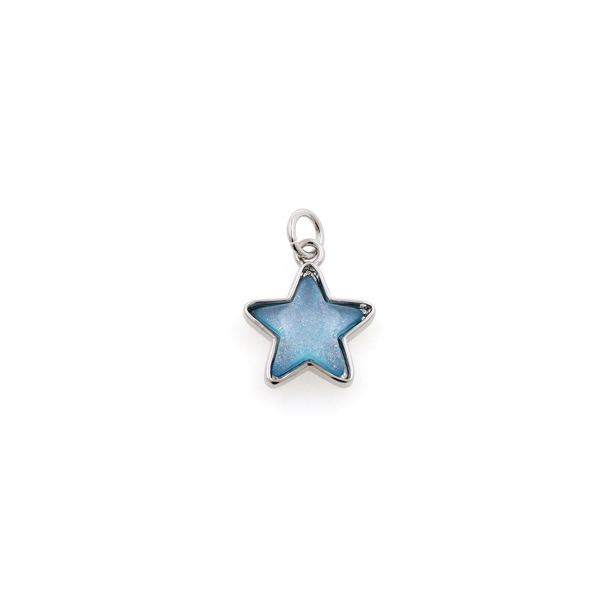 18K Gold Filled Star Pendant,Celestial Charm Earrings Necklace for DIY Jewelry Making Supply